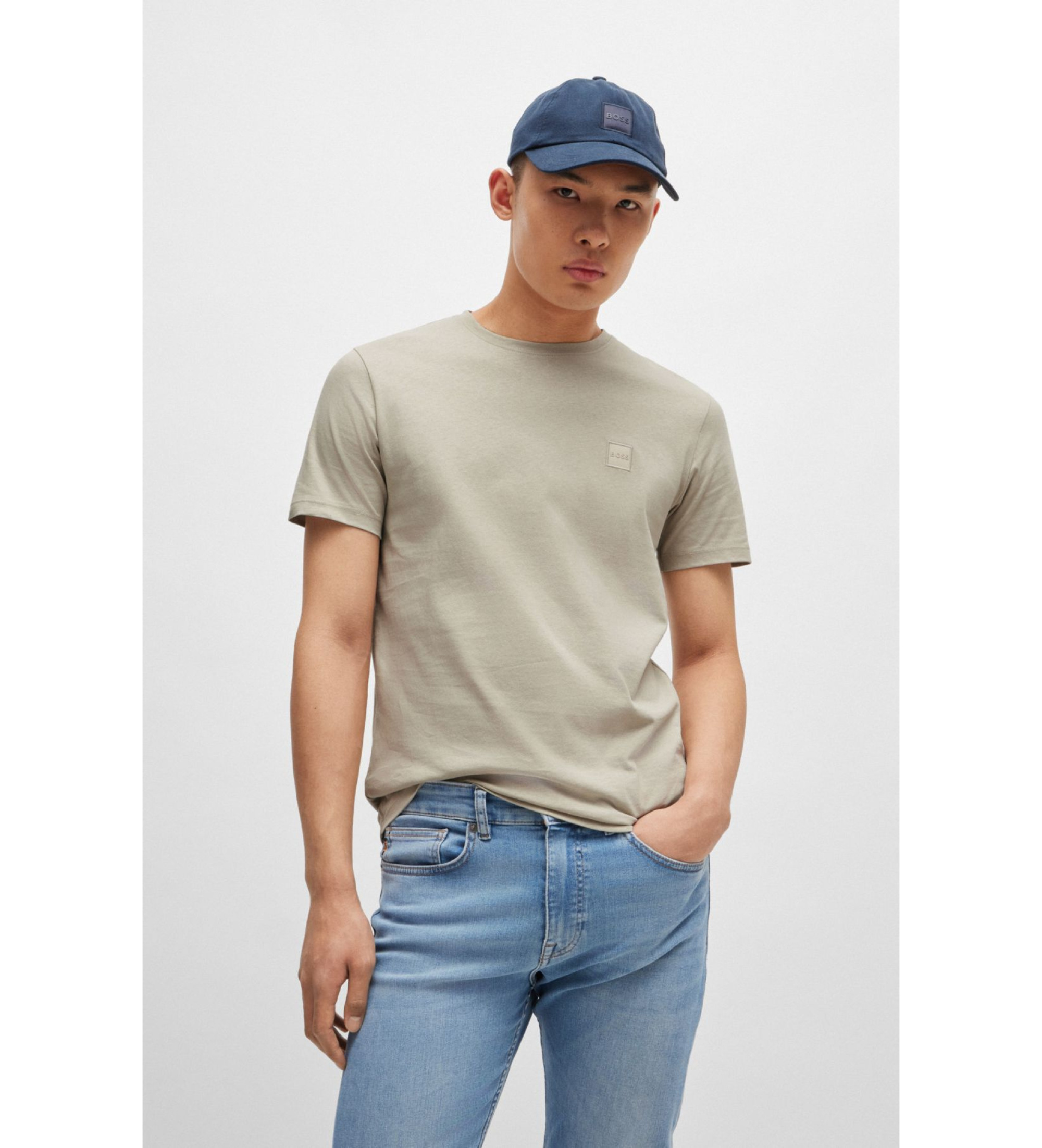 BOSS für Herren. 50508584 T-Shirt Tales beige (M), Lässig, Baumwolle, Kurzarm
