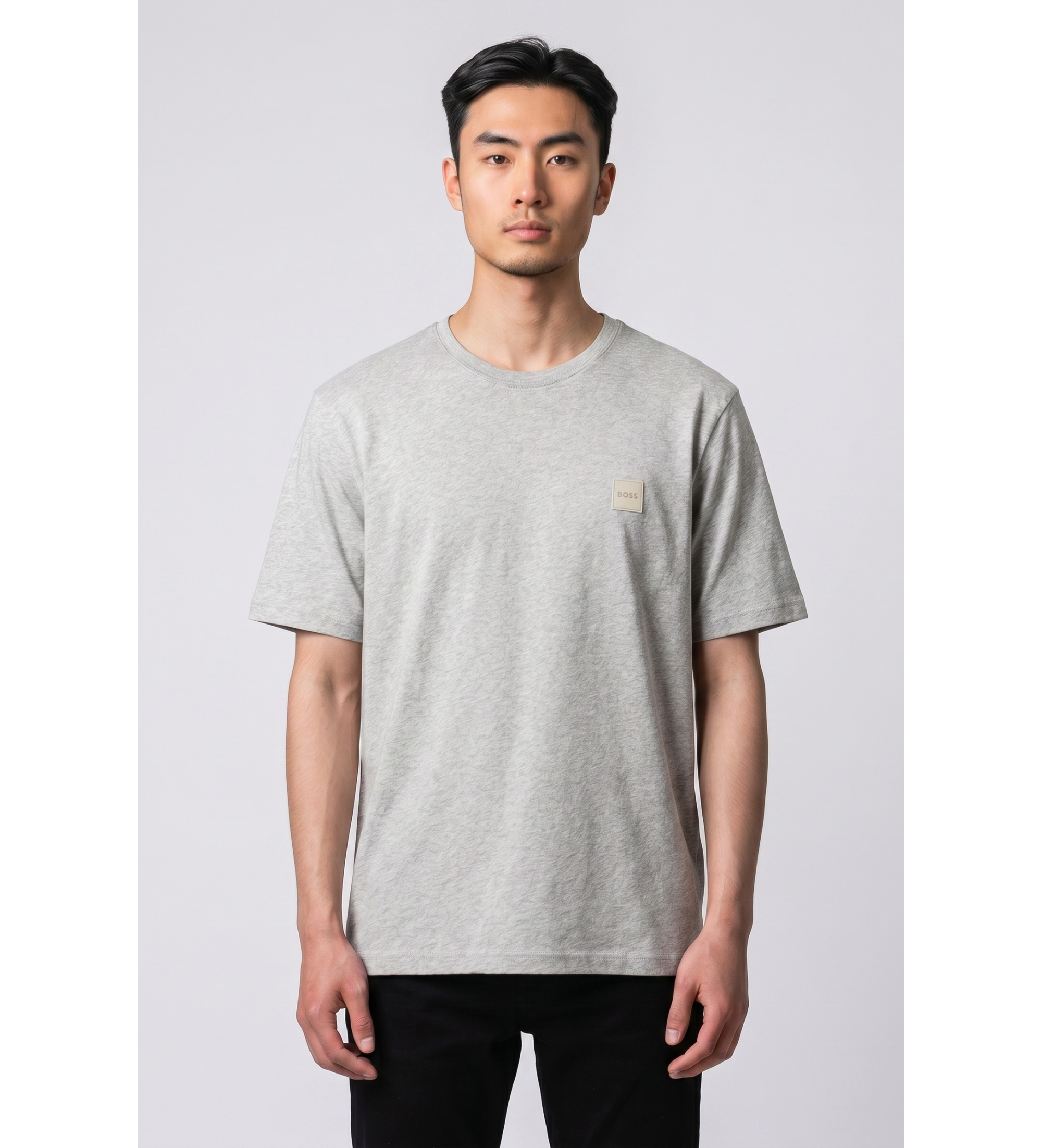 BOSS für Herren. 50508584 Tales T-shirt grau (L), Lässig, Baumwolle, Kurzarm