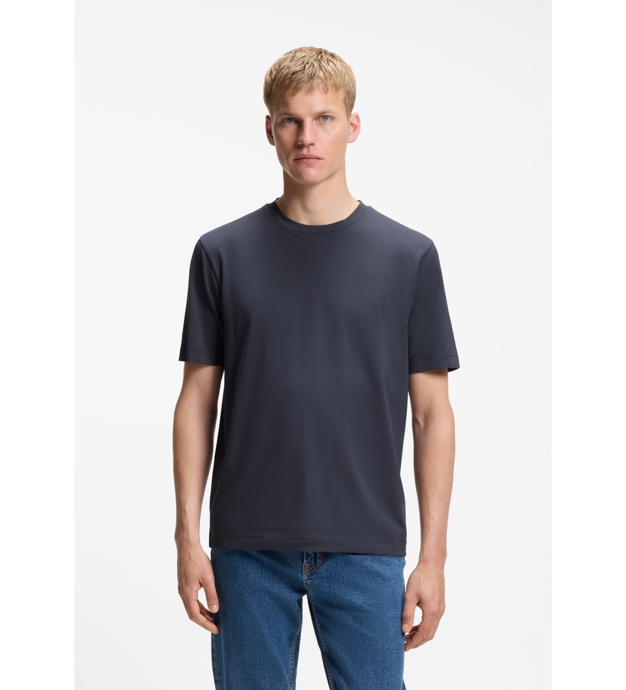 BOSS für Herren. 50473278 T-Shirt TChup marineblau (S), Lässig, Baumwolle, Kurzarm