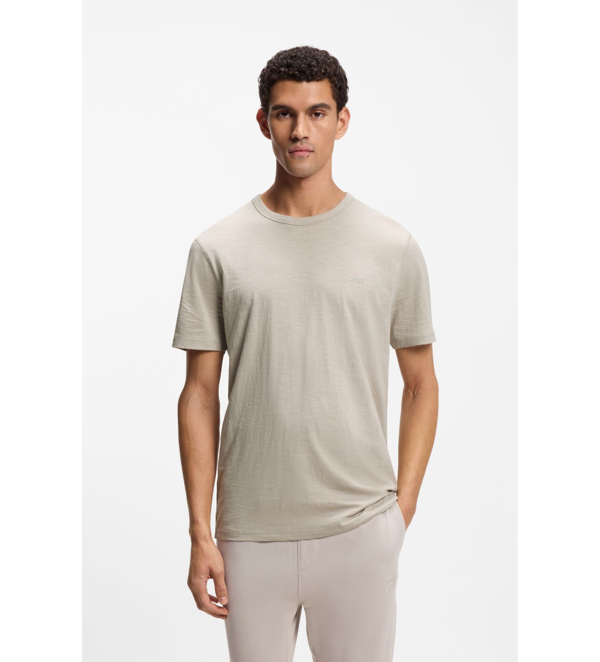BOSS für Herren. 50508243 Tegood T-Shirt beige (XL), Lässig, Baumwolle, Kurzarm