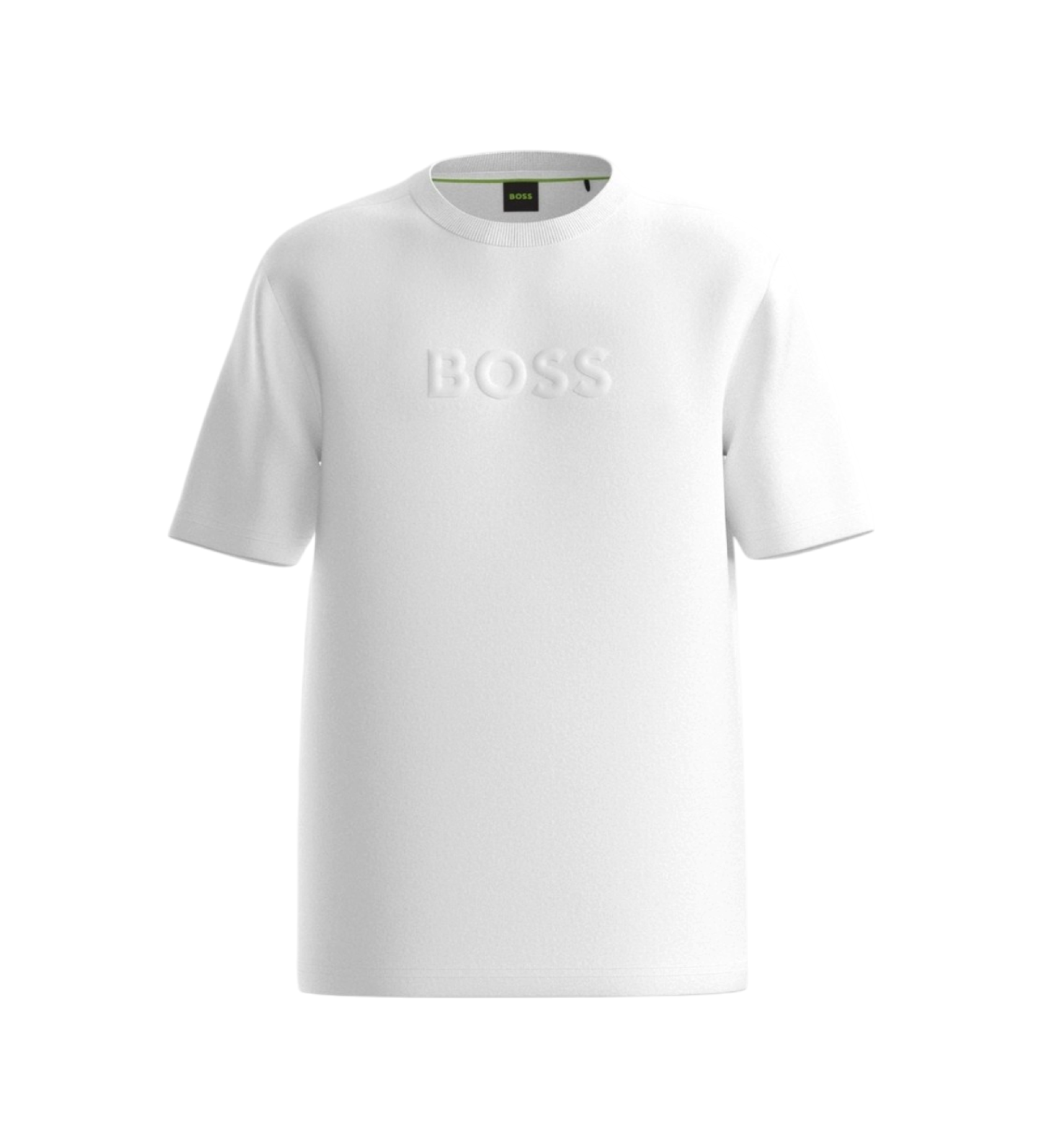 BOSS für Herren. 50553652 T-Shirt TS Logo Gebrochenes Weiß (L), Lässig, Baumwolle, Kurzarm