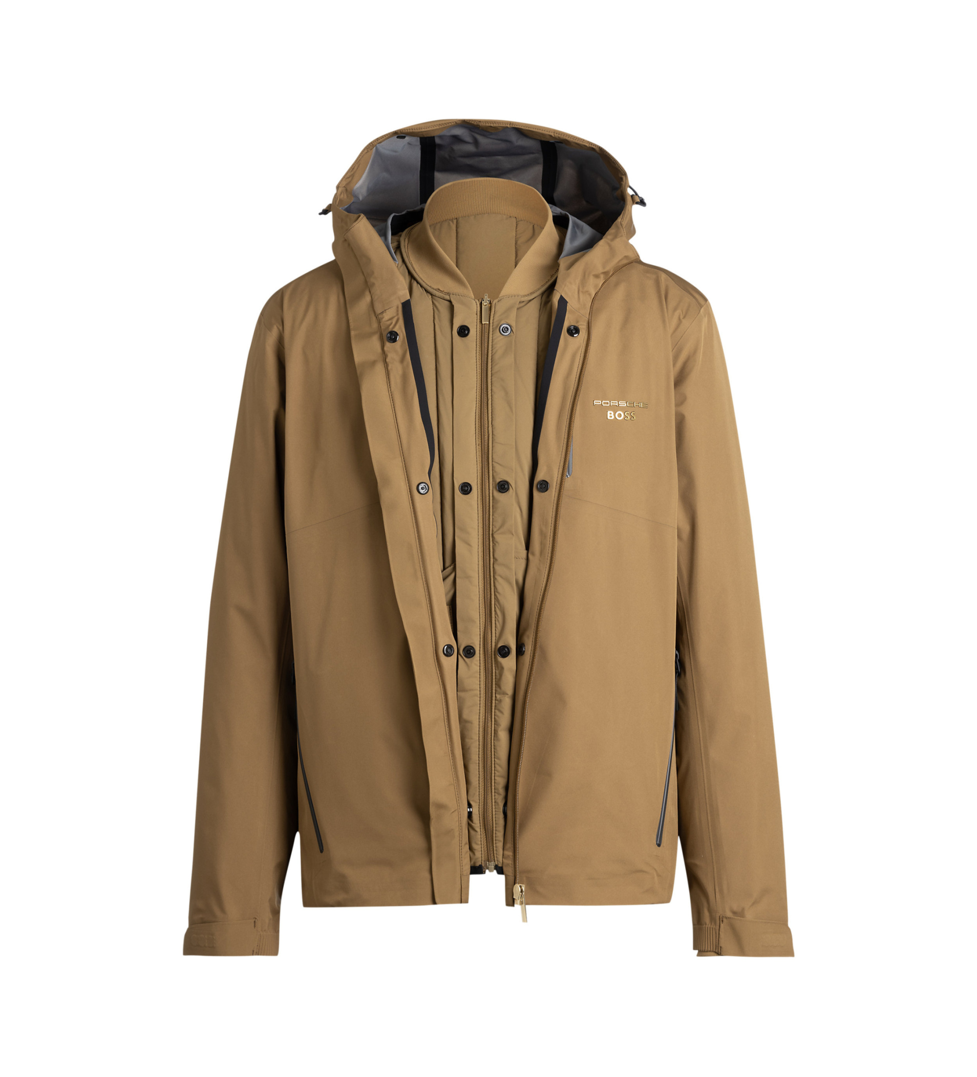 BOSS für Herren. 50565203 Jacke 3-in-1 Icons70 mittelbraun (L), Lässig, Polyester