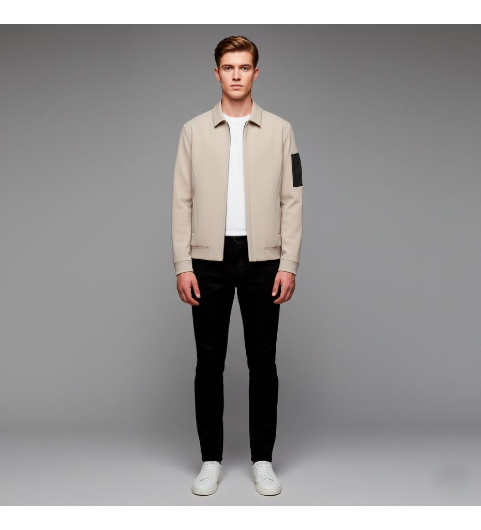 BOSS für Herren. 50549978 Expedit Jacke beige (M), Lässig, Polyester