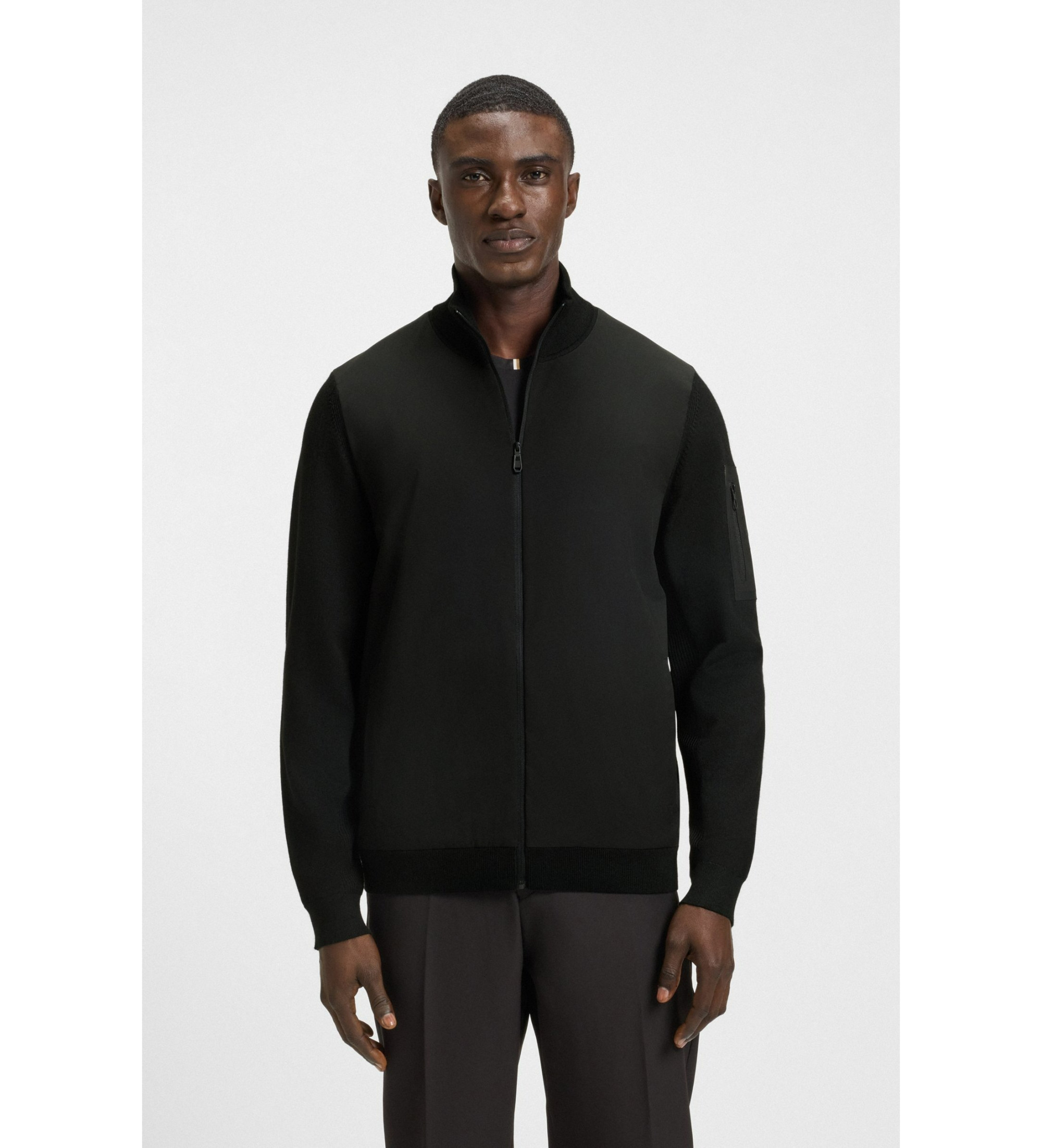 BOSS für Herren. 50541951 Momentum Jacket schwarz (XXL), Lässig, Polyester