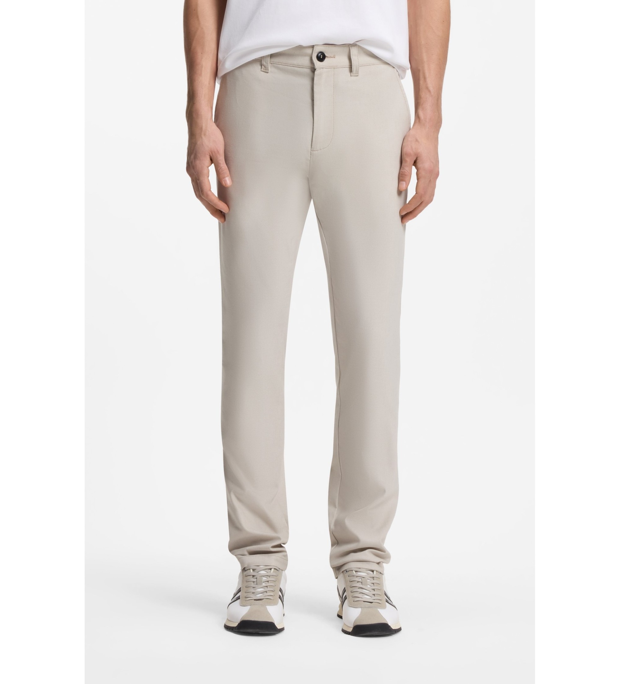 BOSS für Herren. 50559149 Beige Slim Fit Chinos Hose (32/32), Lässig, Baumwolle, Klassisch