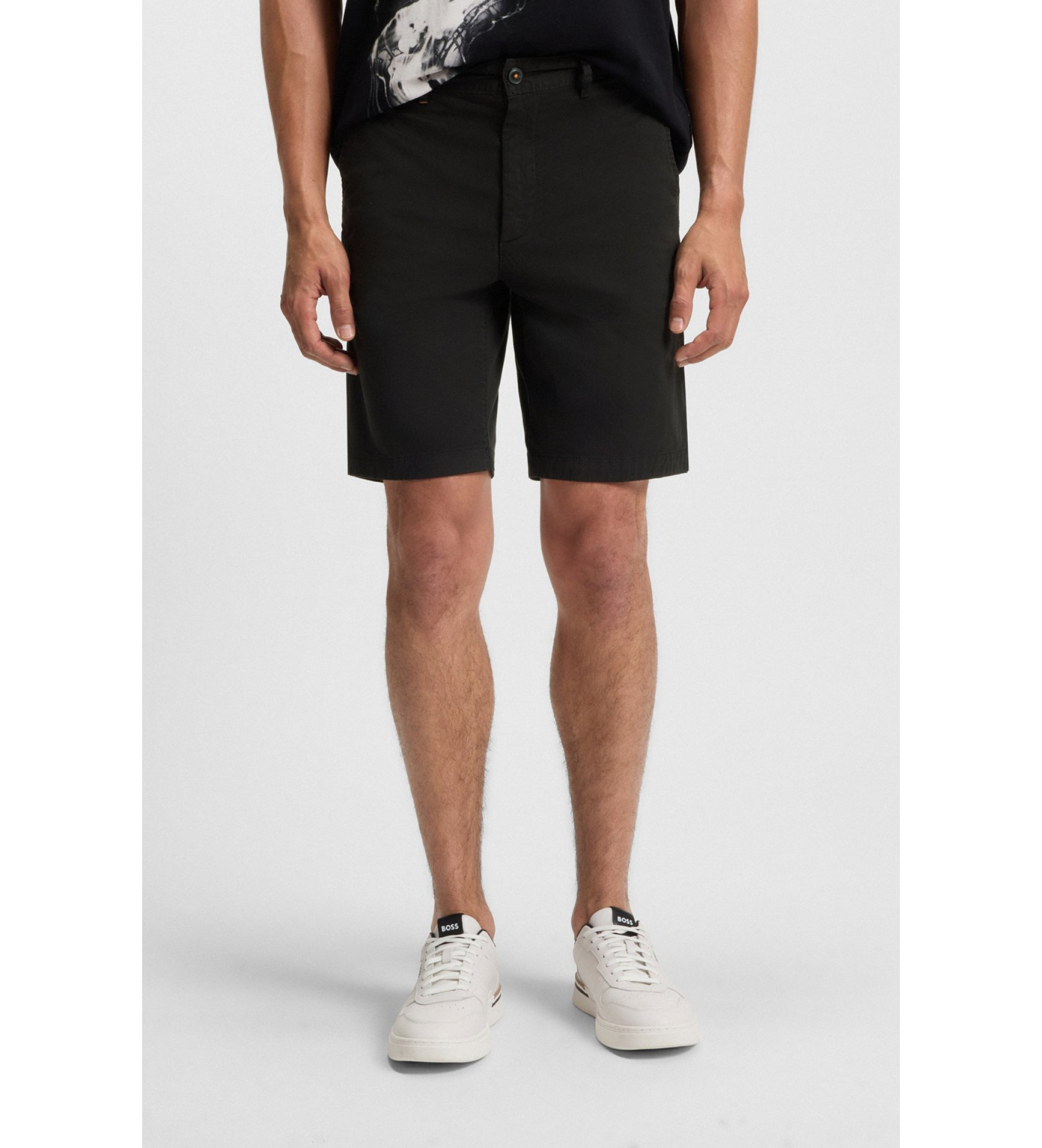 BOSSvoor mannen. 50536723 Slanke short zwart (31), Casual, Katoen