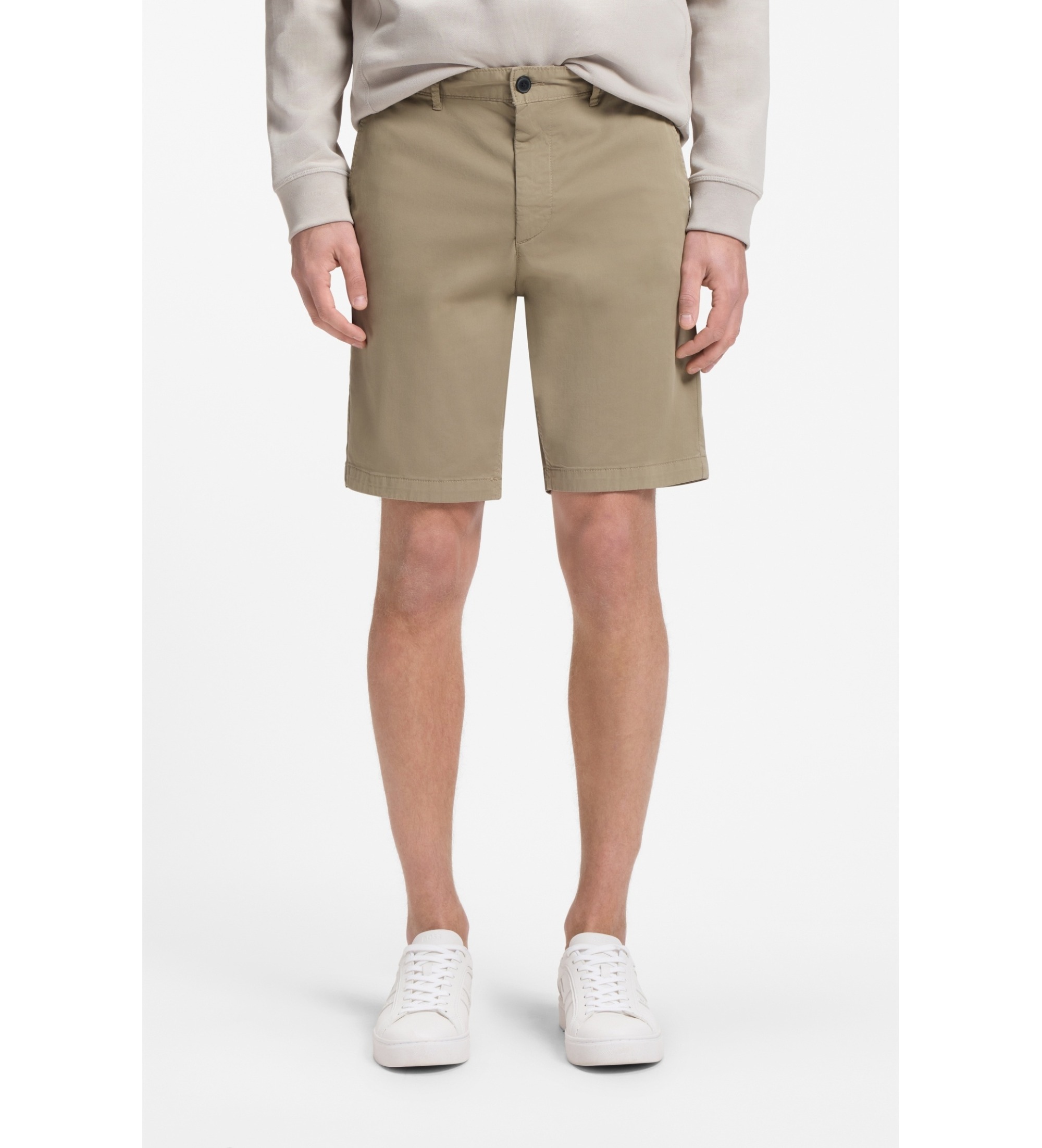 BOSS für Herren. 50536723 Short Chino Slim beige (36), Lässig, Baumwolle