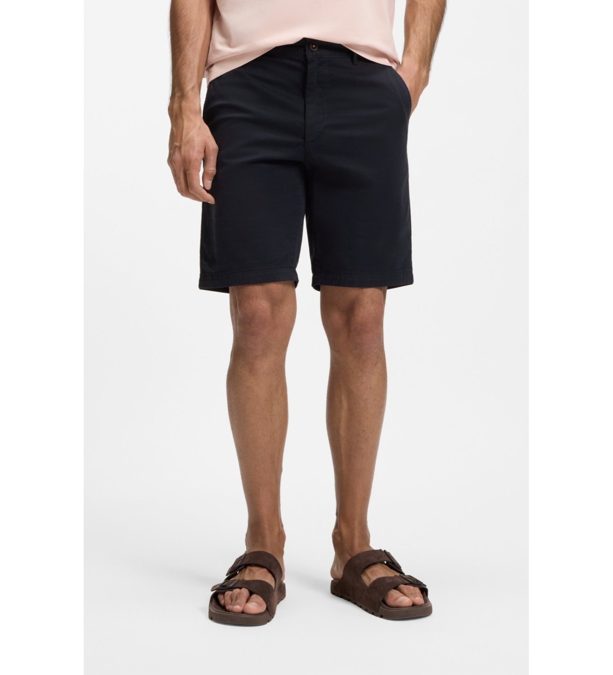 BOSS für Herren. 50536723 Marineblaue Slim Fit Shorts (30), Lässig, Polyester