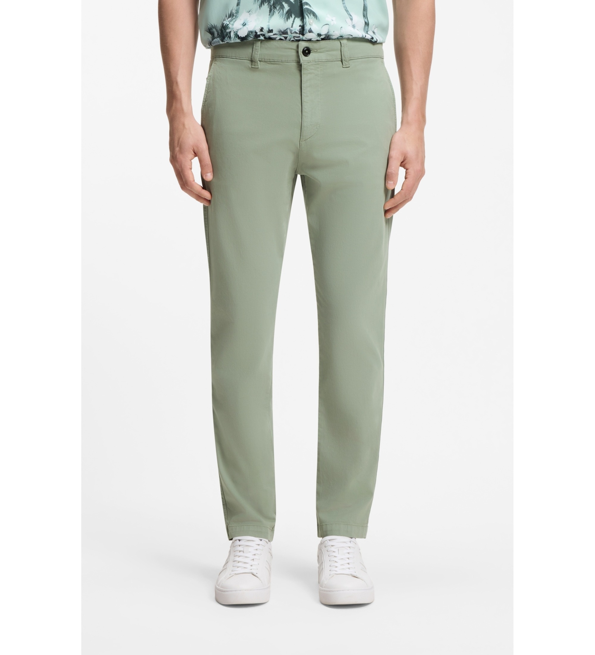 BOSS für Herren. 50559286 Tapered Chino-Hose grün (30/32), Lässig, Baumwolle