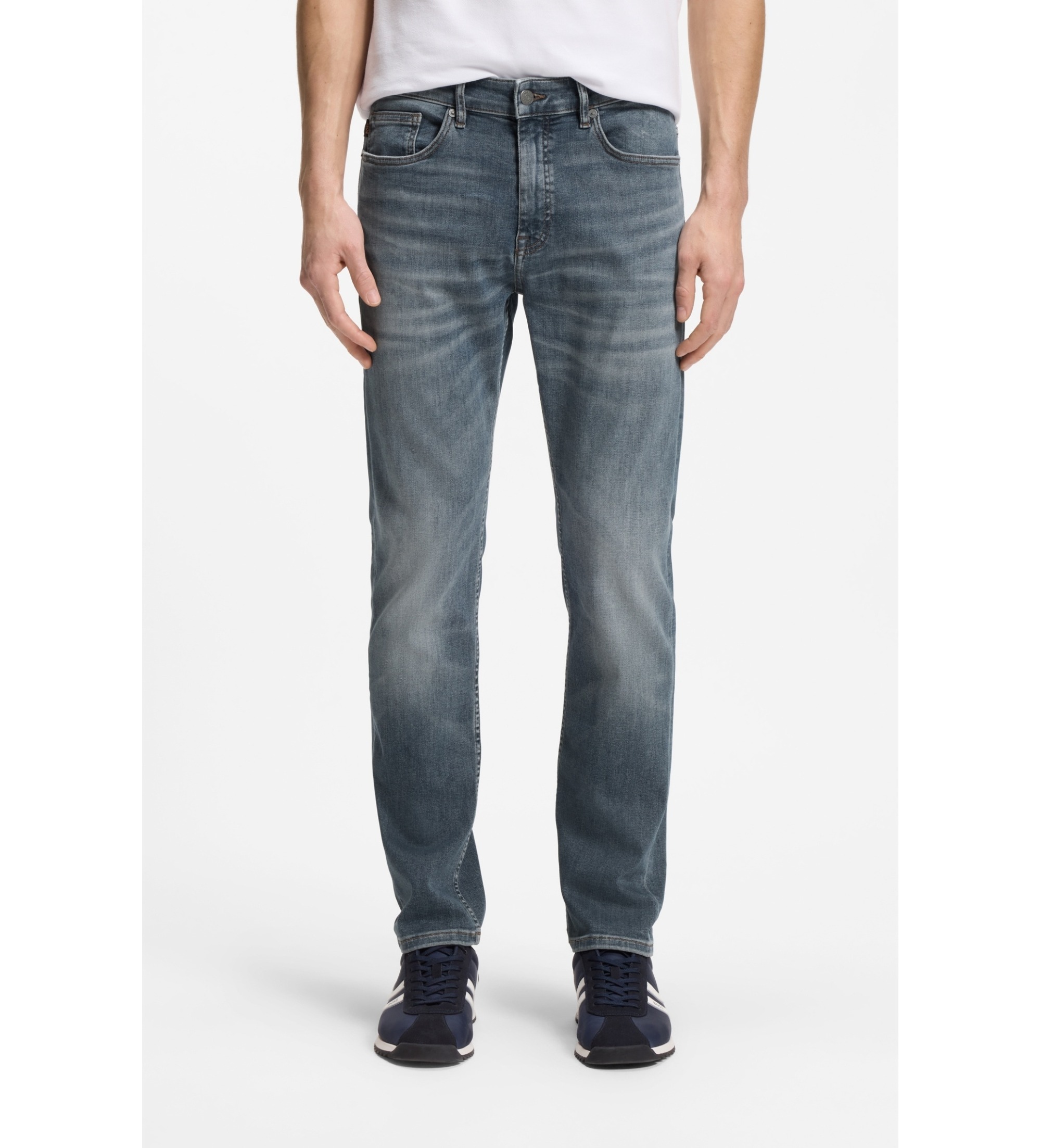 BOSS für Herren. 50564563 Jeans Delaware BO blau (29/34), Lässig, Grau, Baumwolle, Denim