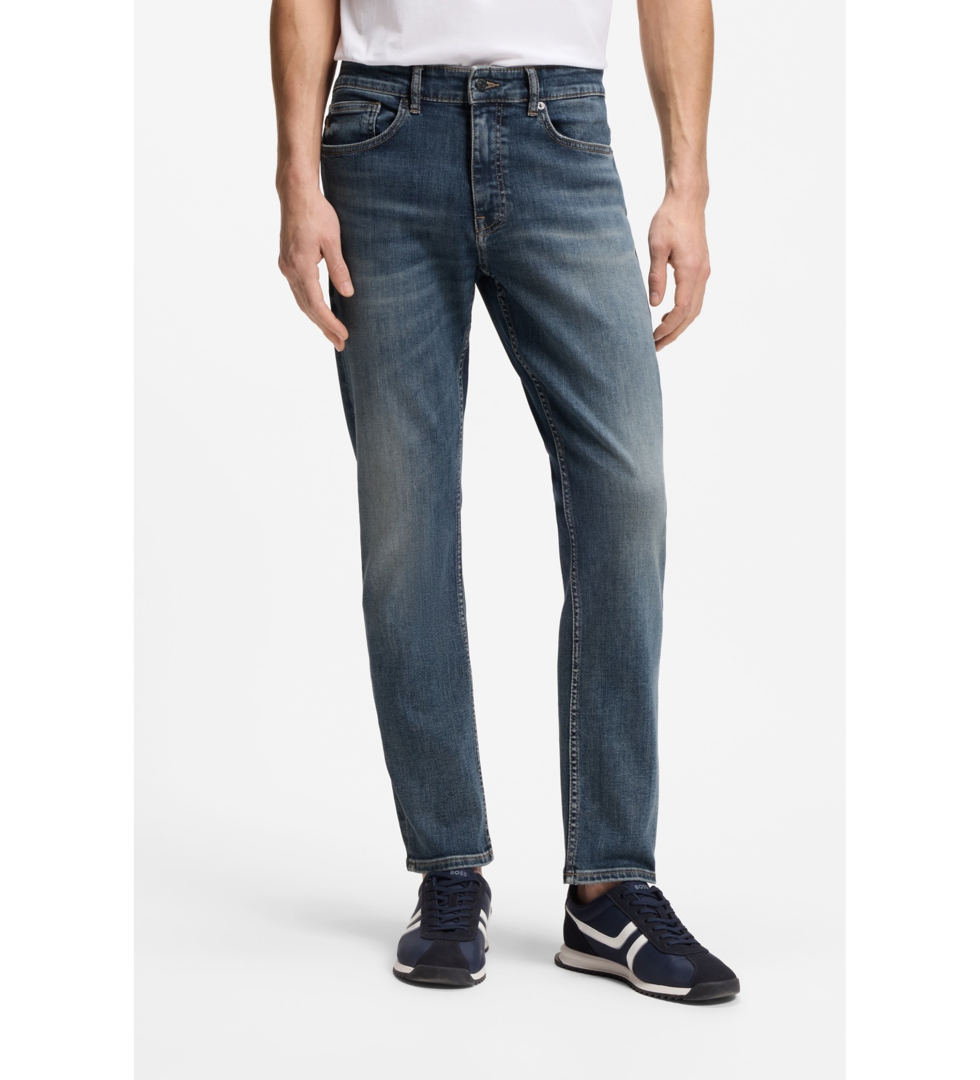 BOSS für Herren. 50564539 Jeans Delaware BO blau (44/30), Lässig, Baumwolle, Denim