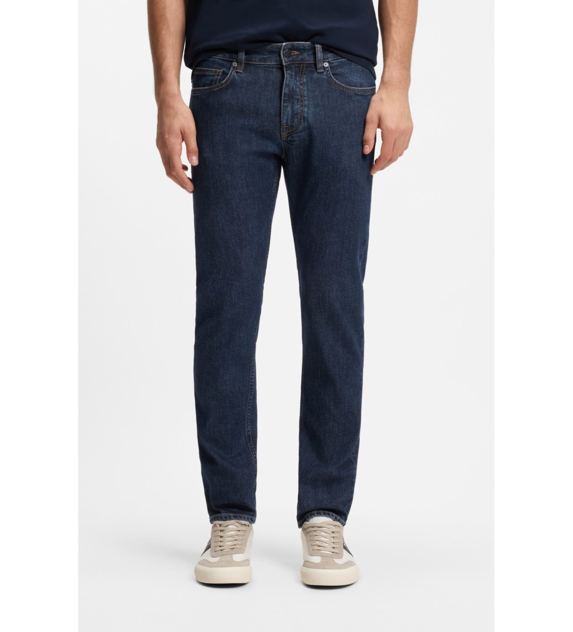 BOSS für Herren. 50564546 Jeans Delaware slim fit navy (30/32), Lässig, Baumwolle, Denim, Marine