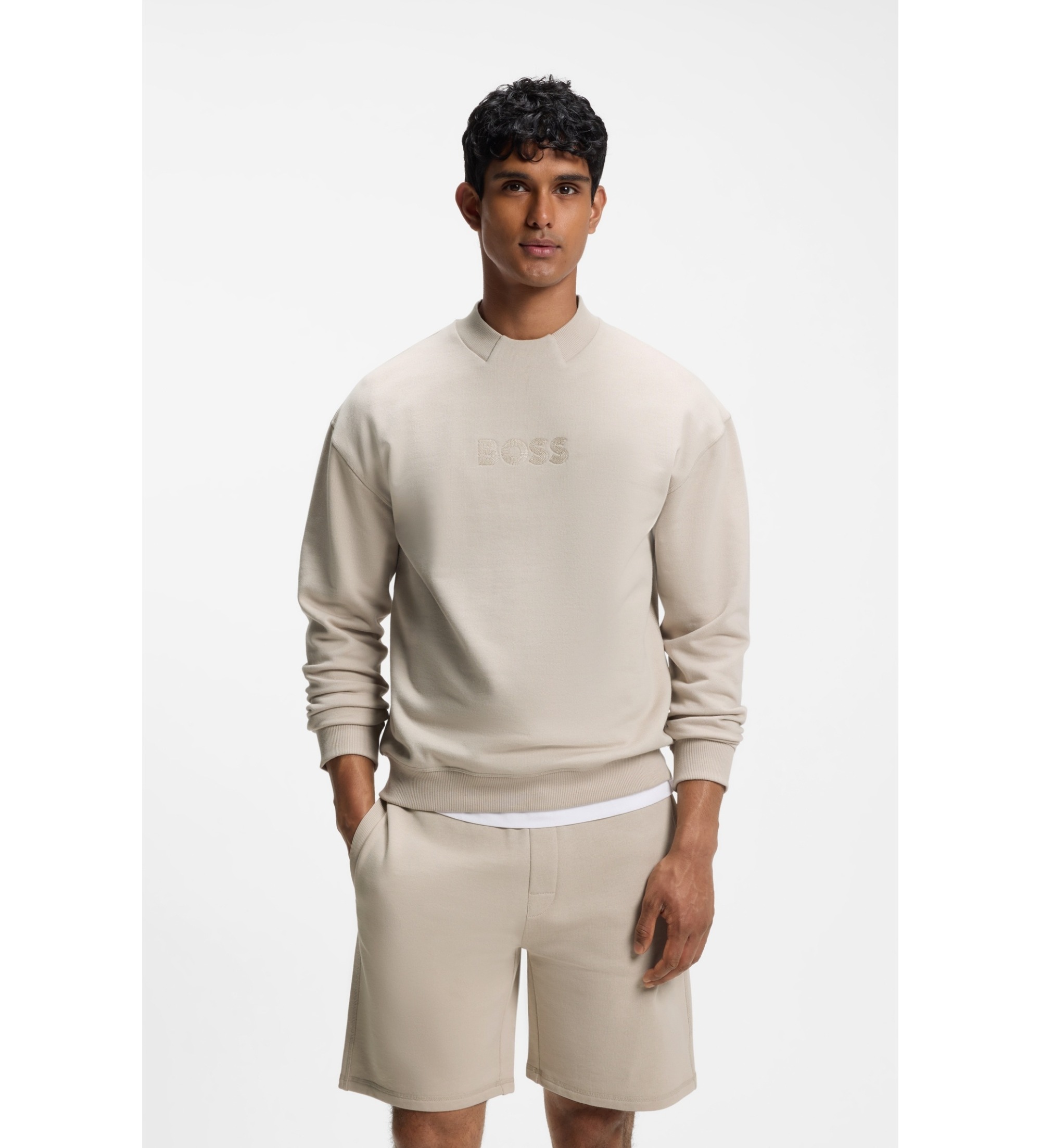 BOSS für Herren. 50561510 Beige Fashion Sweatshirt (XL), Lässig, Baumwolle