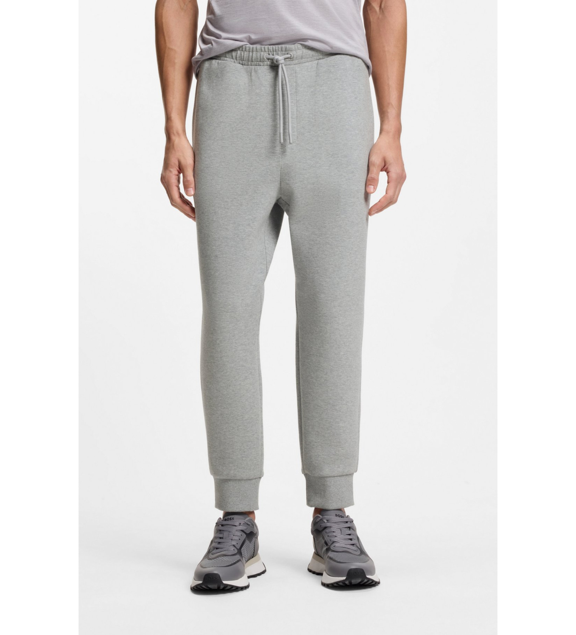 BOSSvoor mannen. 50555505 Hadiko broek grijs (S), Casual, Katoen