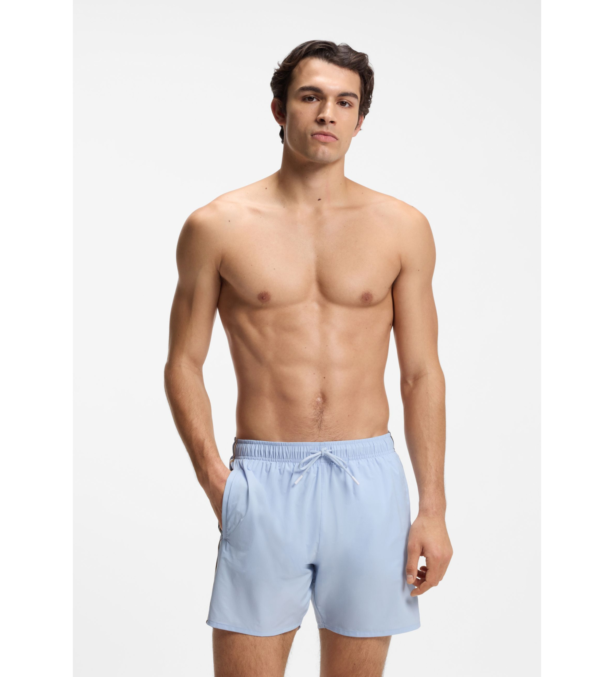 BOSS für Herren. 50491594 Badeanzug Iconic blau (L), Strandbekleidung, Polyester