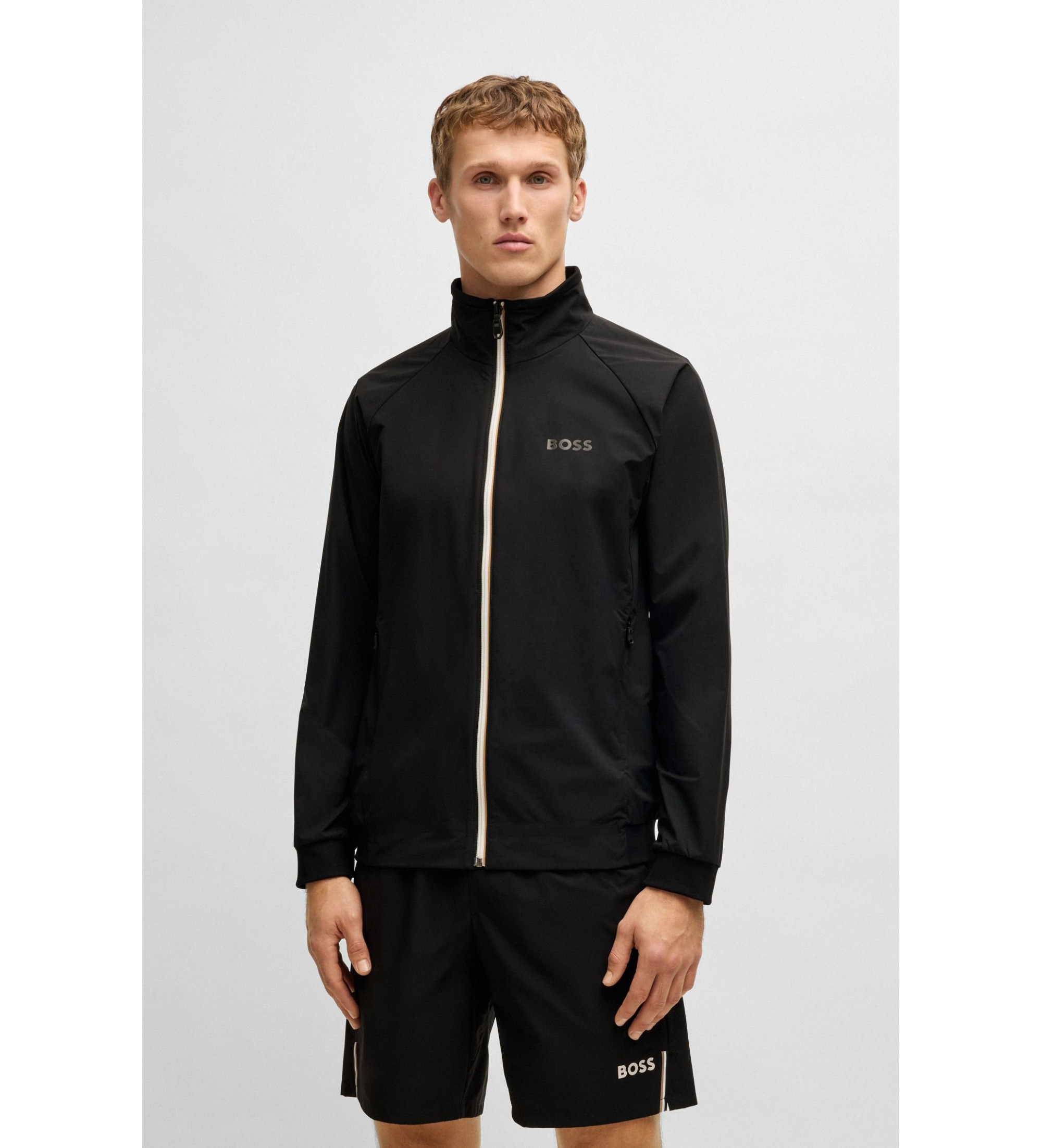 BOSSvoor mannen. 50539139 Alley Jas zwart (L), Casual, Polyester