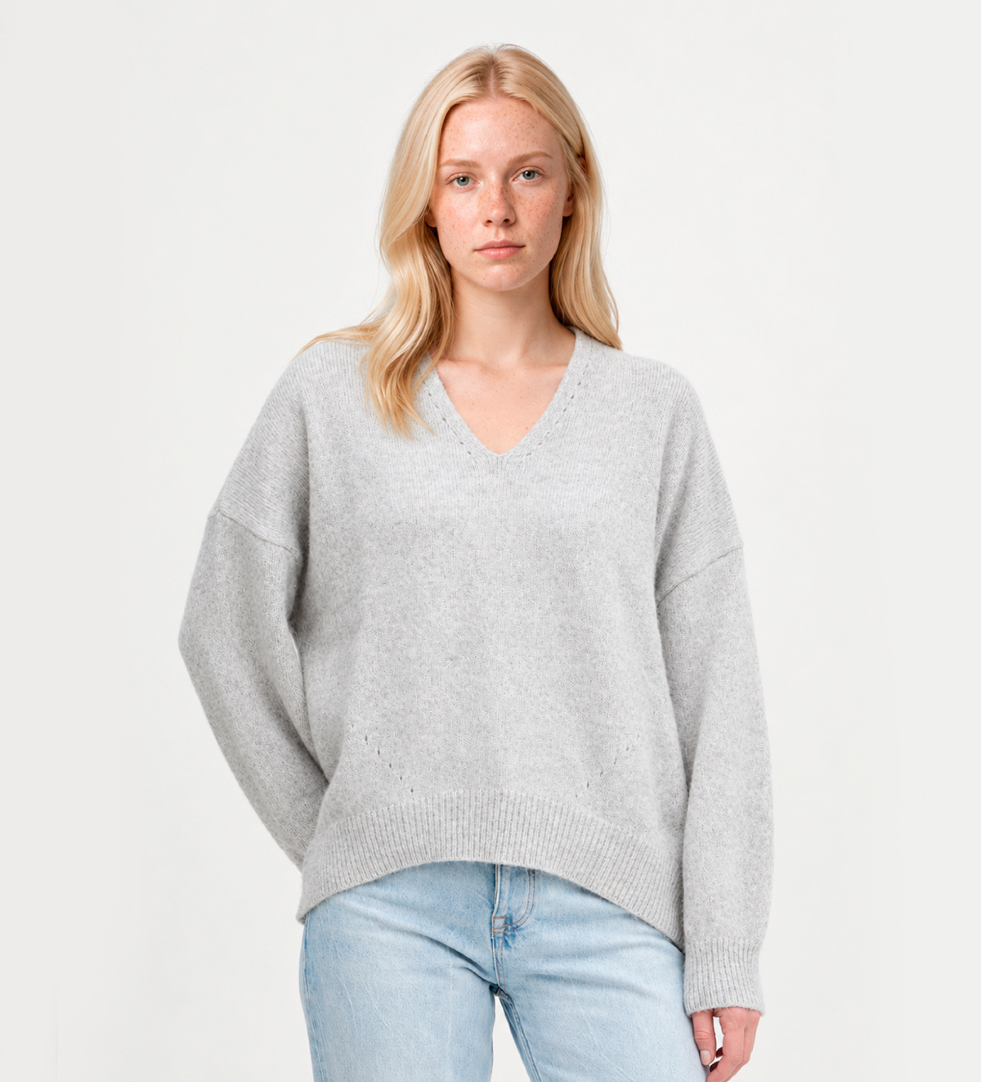 BOSS für Damen. 50550464 Fondyssa Pullover grau (S), Lässig, Polyamid