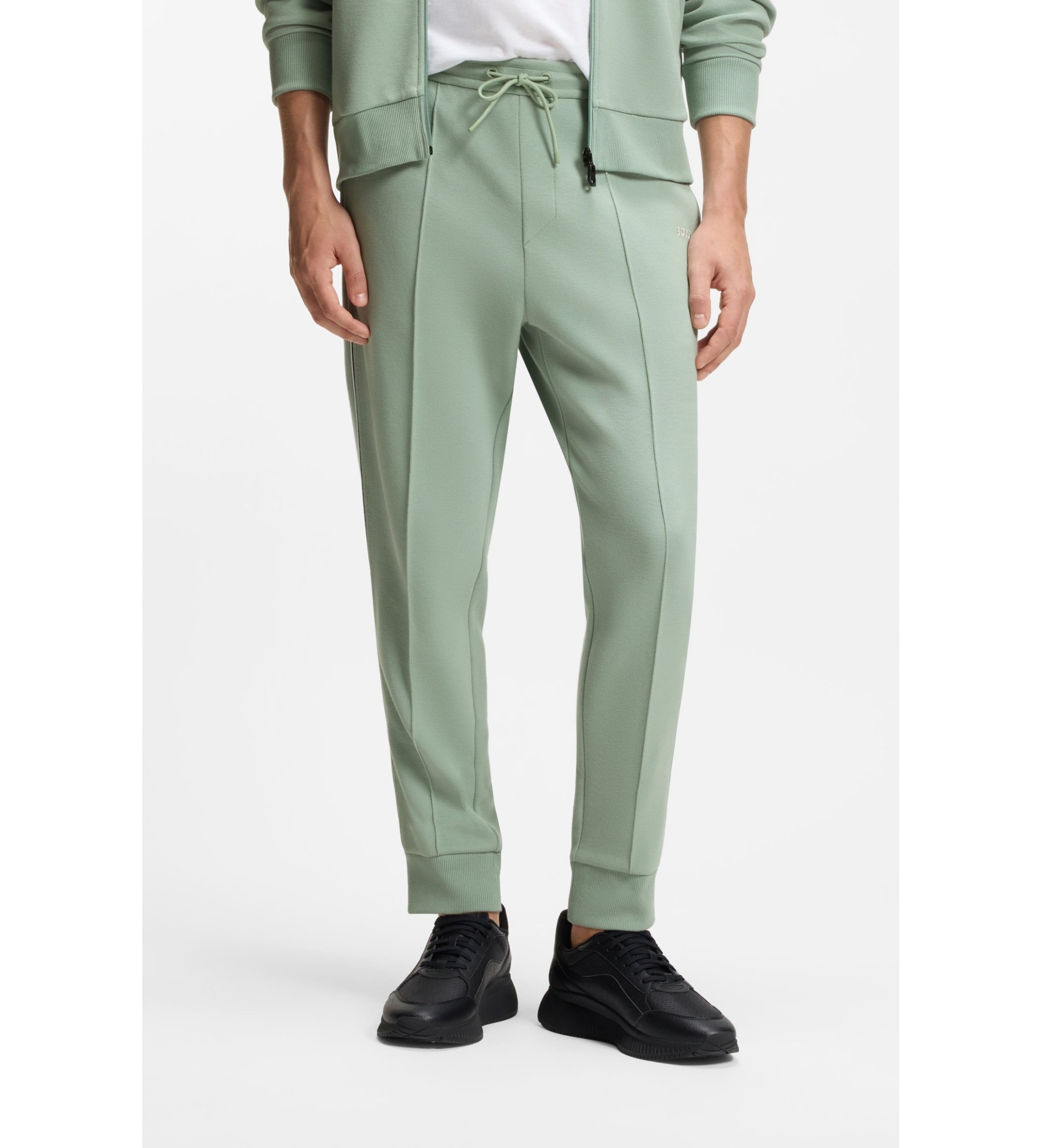 BOSS für Herren. 50553574 Jogginghose Straight Fit grün (M), Lässig, Baumwolle