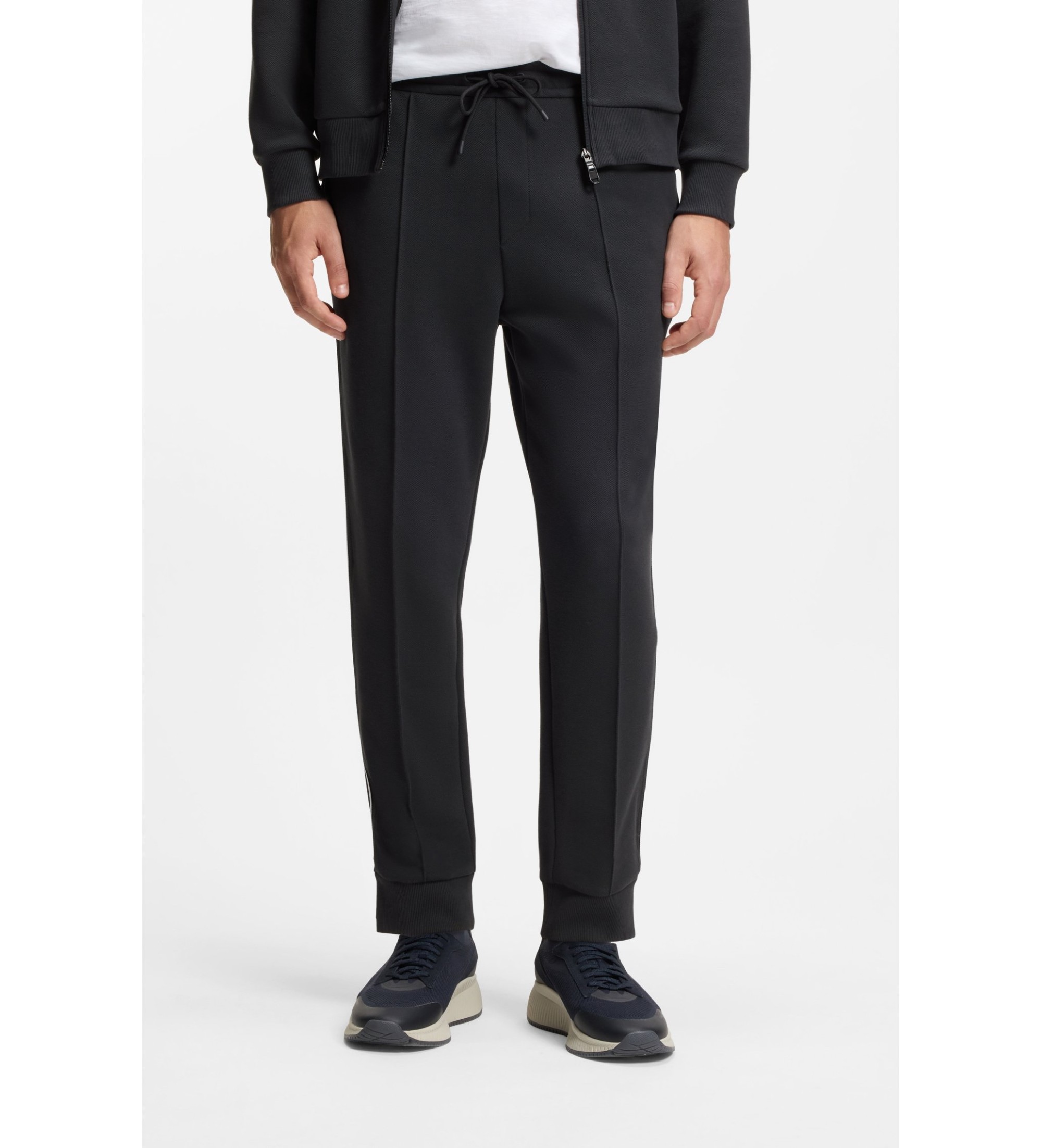 BOSS für Herren. 50553574 Gerade geschnittene Hose navy (M), Lässig, Baumwolle, Marine