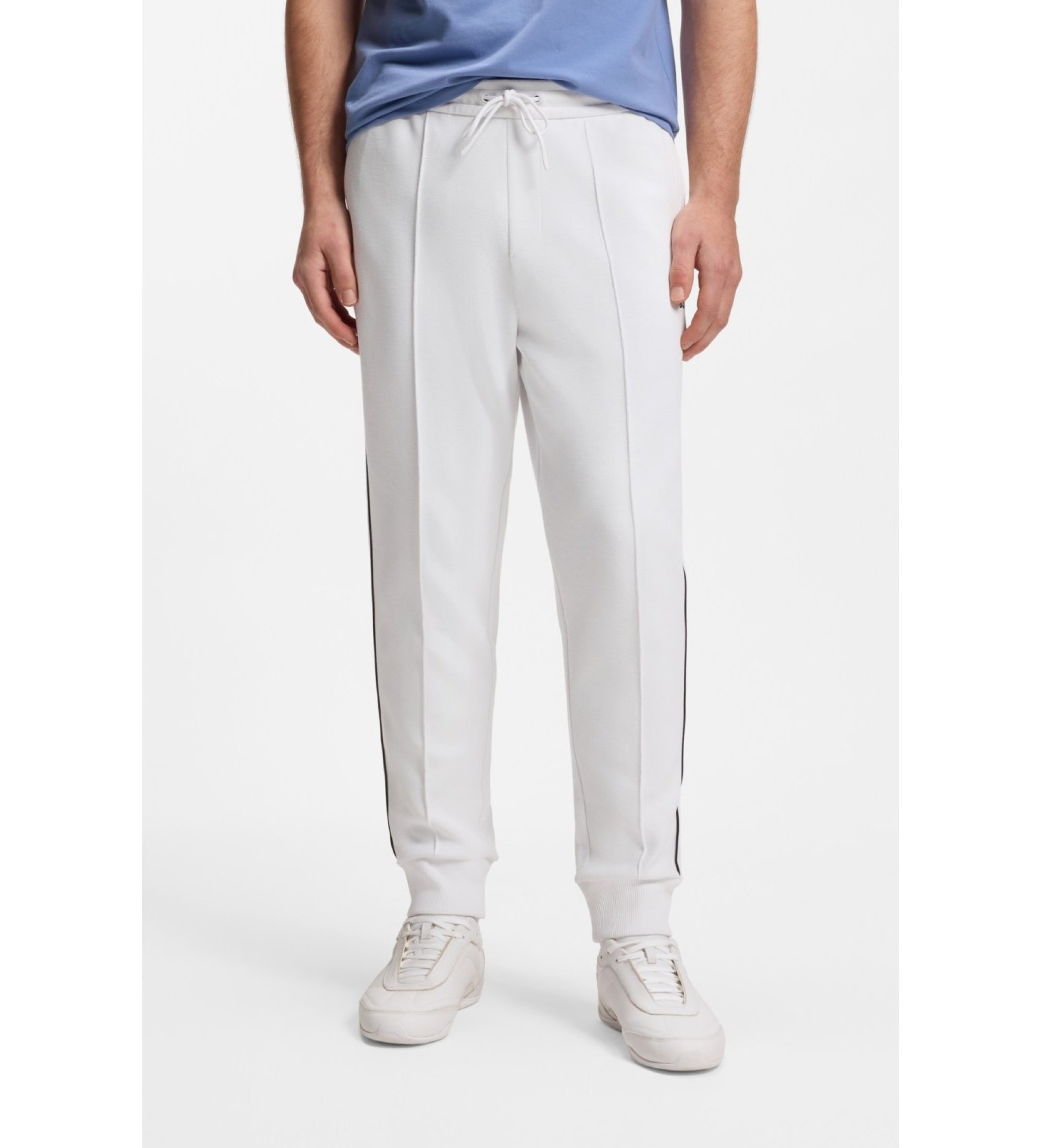 BOSS für Herren. 50553574 Straight Fit Hose mit weißen Paspeln (M), Lässig, Baumwolle