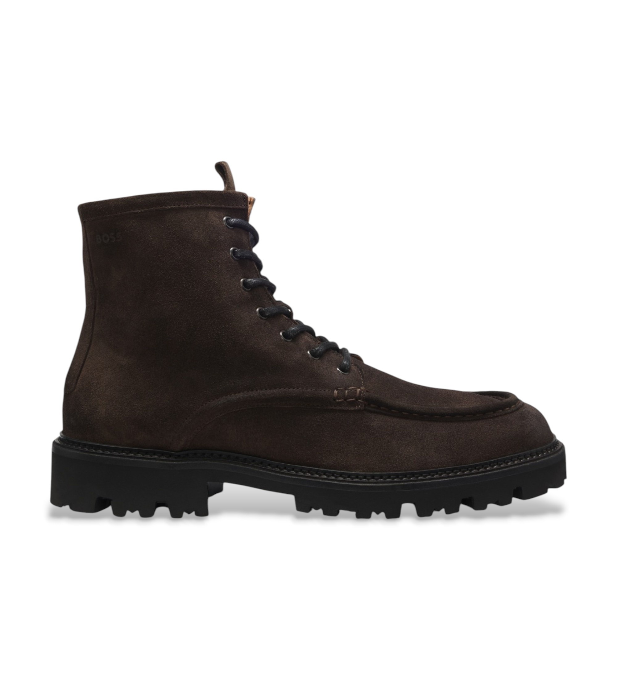BOSS für Herren. 50573413 Julio Halb Lederstiefel, dunkelbraun (40), Wohnung, Reißverschluss, Lässig
