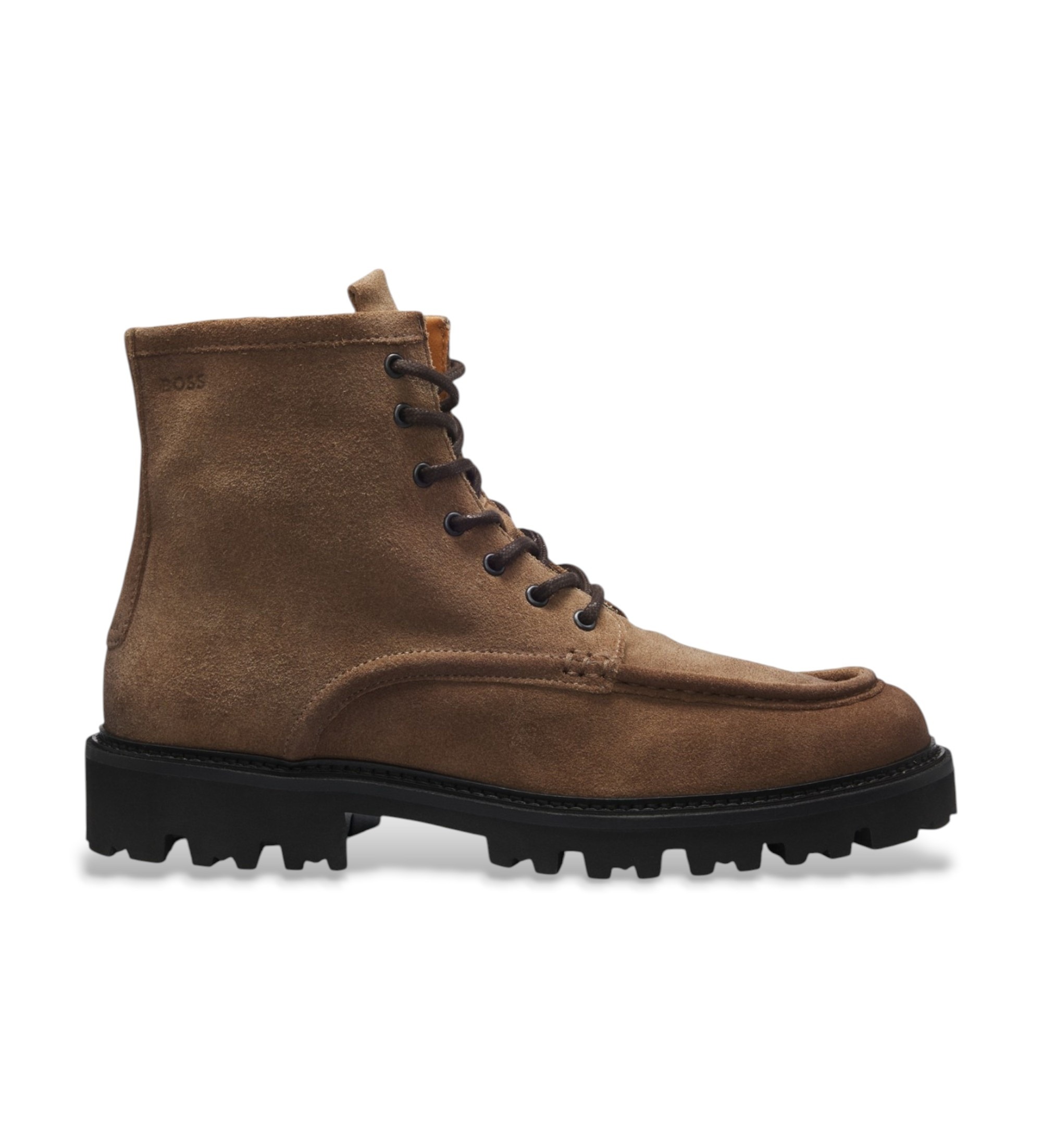 BOSS für Herren. 50573413 Julio Halb Lederstiefel, beige (45), Braun, Wohnung, Reißverschluss, Lässig