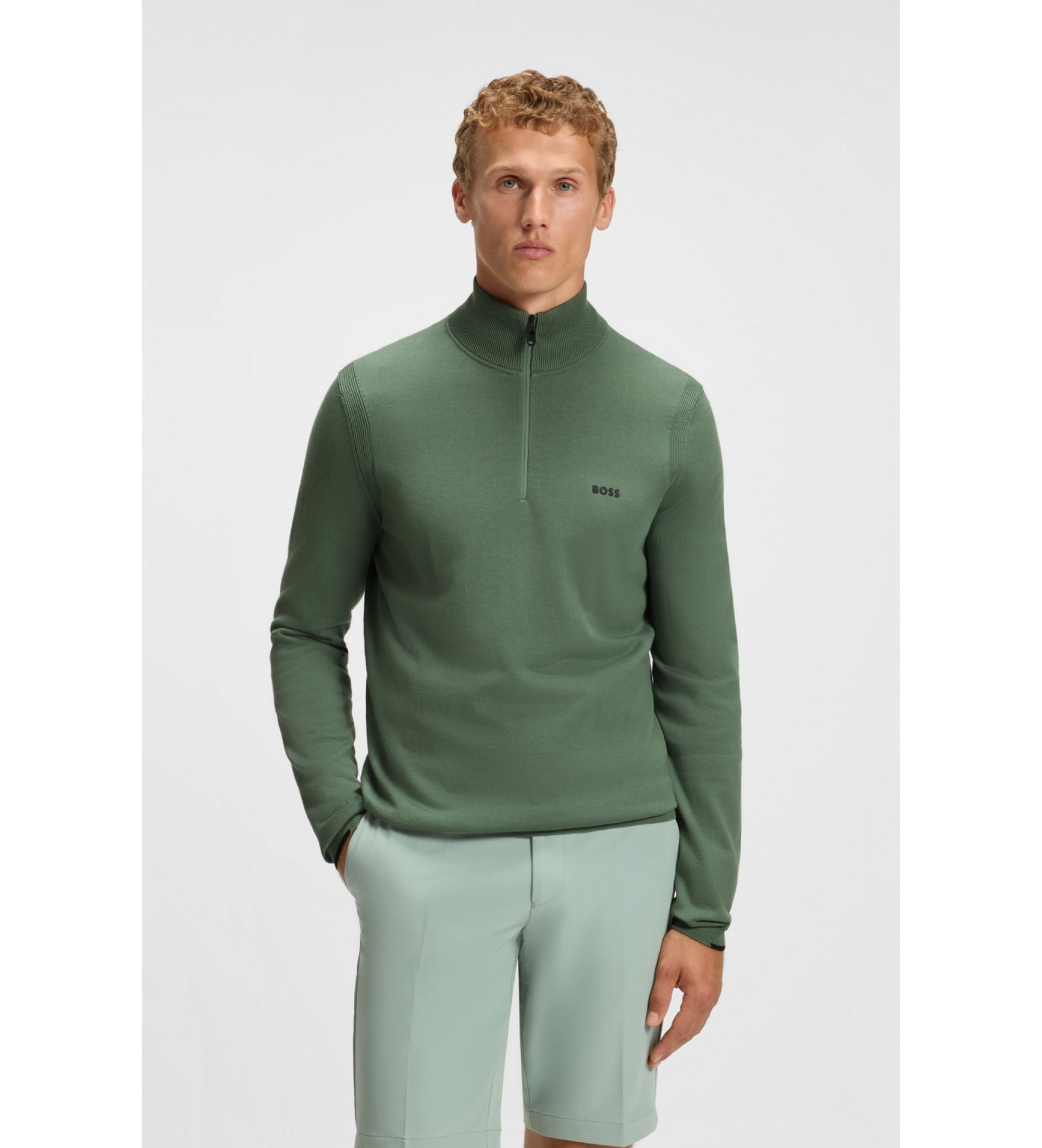 BOSS für Herren. 50541965 Sweatshirt K Ever grün (L), Blau, Lässig, Polyester, Langarm