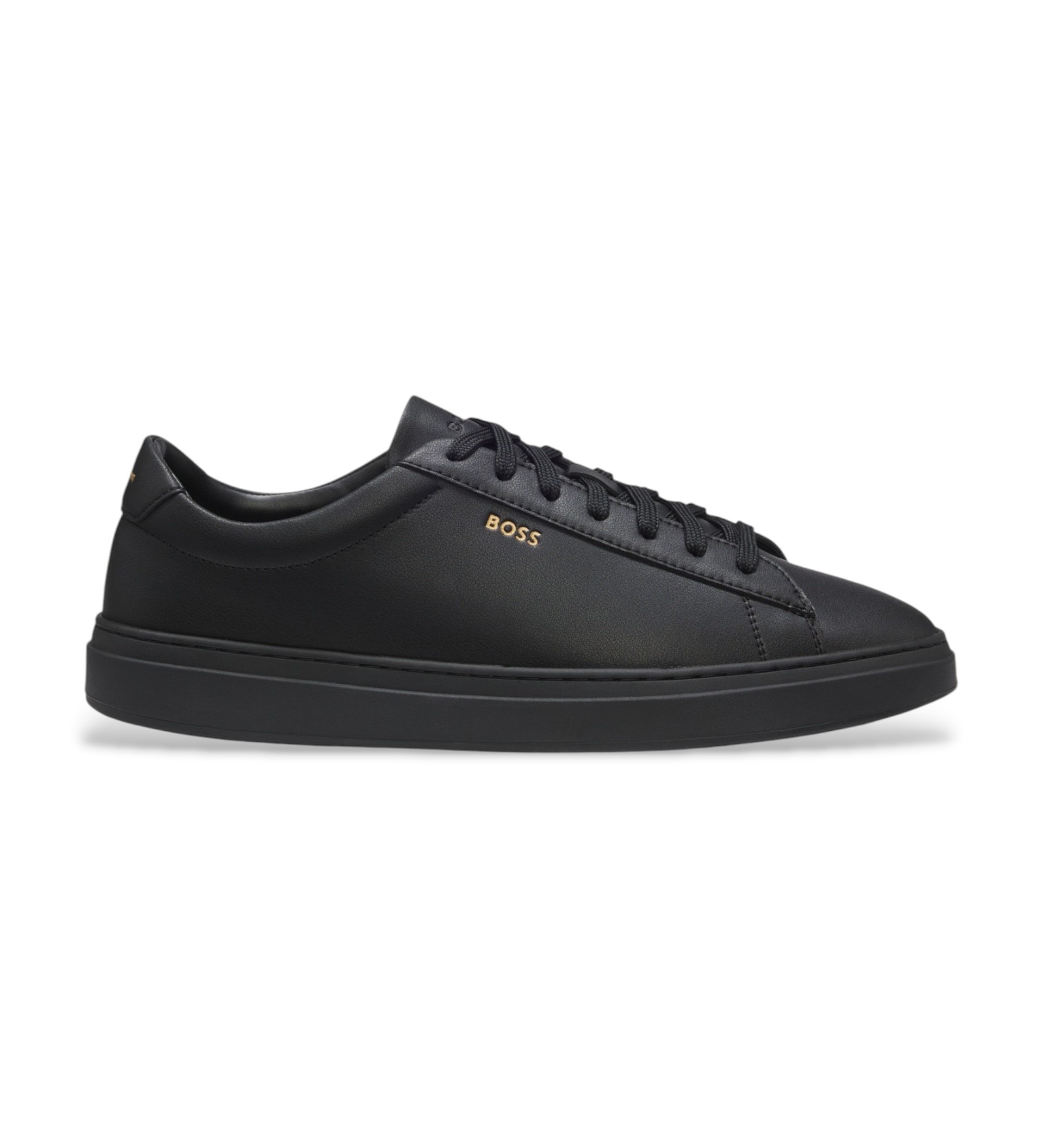 BOSS für Herren. 50552853 Kieran Tenn Ledersneaker schwarz (41), Wohnung, Schnürsenkel, Lässig