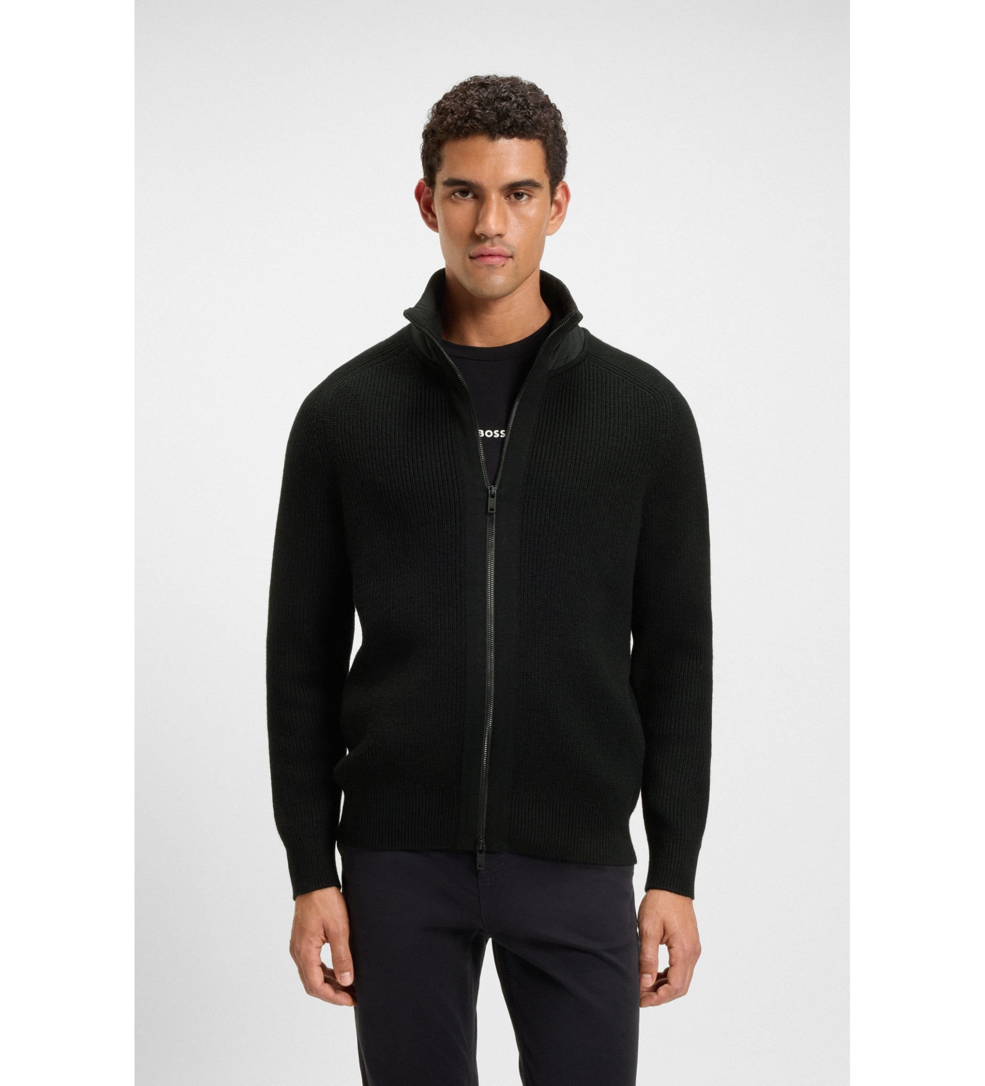 BOSS für Herren. 50548685 Kigloo Jacke schwarz (L), Lässig, Synthetisch