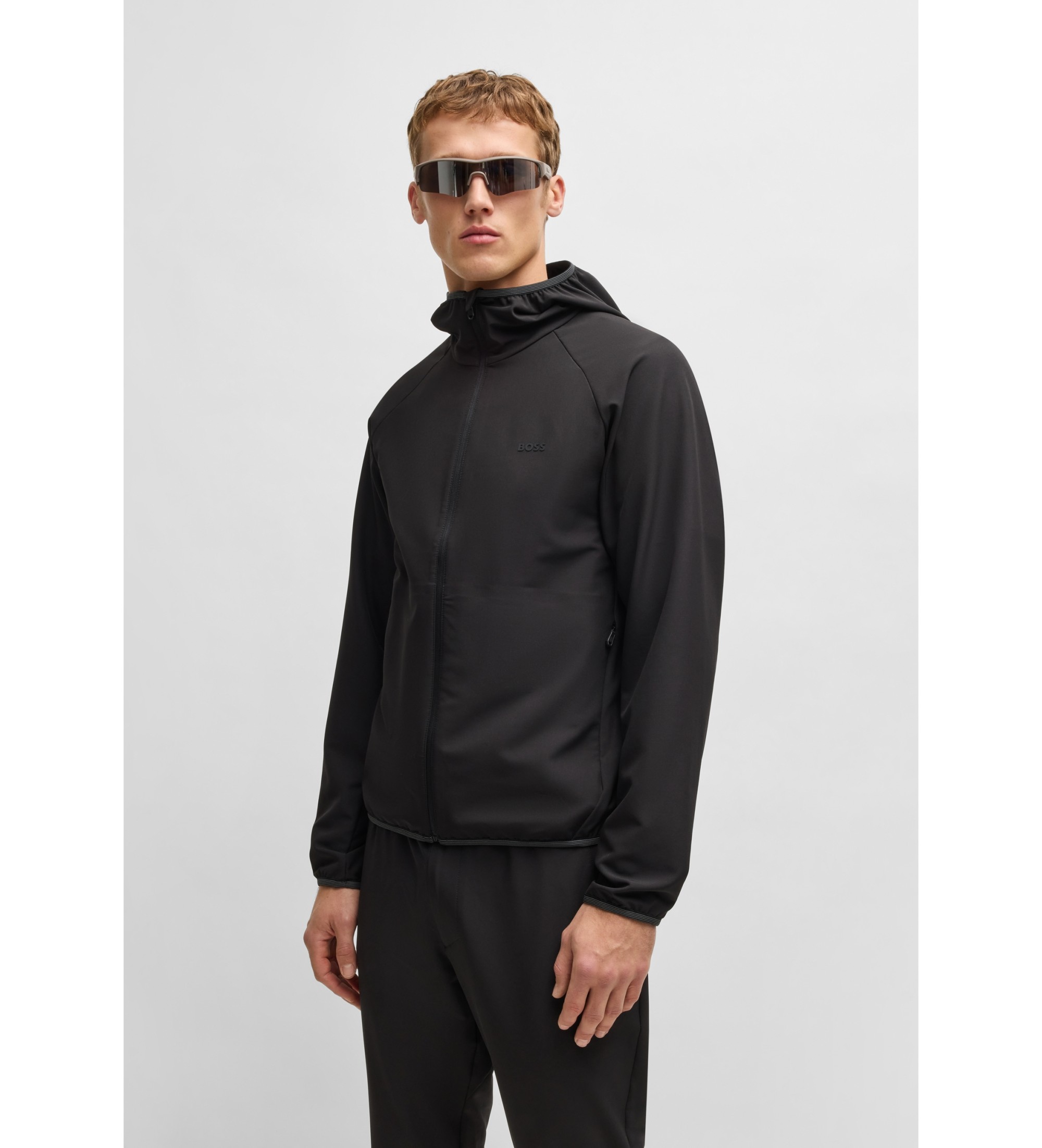 BOSS für Herren. 50542451 Commuter Jacket schwarz (L), Lässig, Polyester
