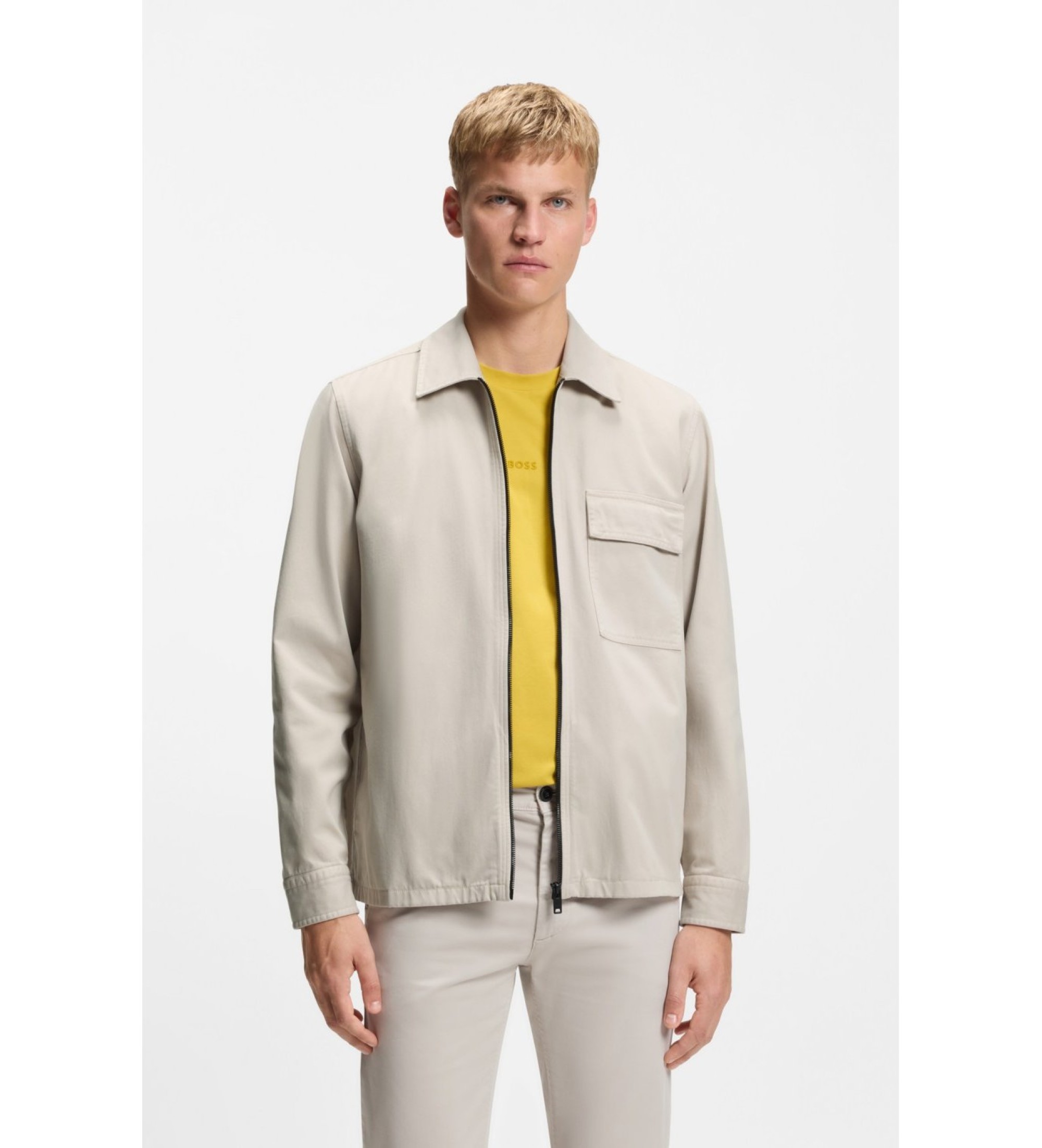 BOSS für Herren. 50553706 Lorum beige Jacke (L), Lässig, Baumwolle