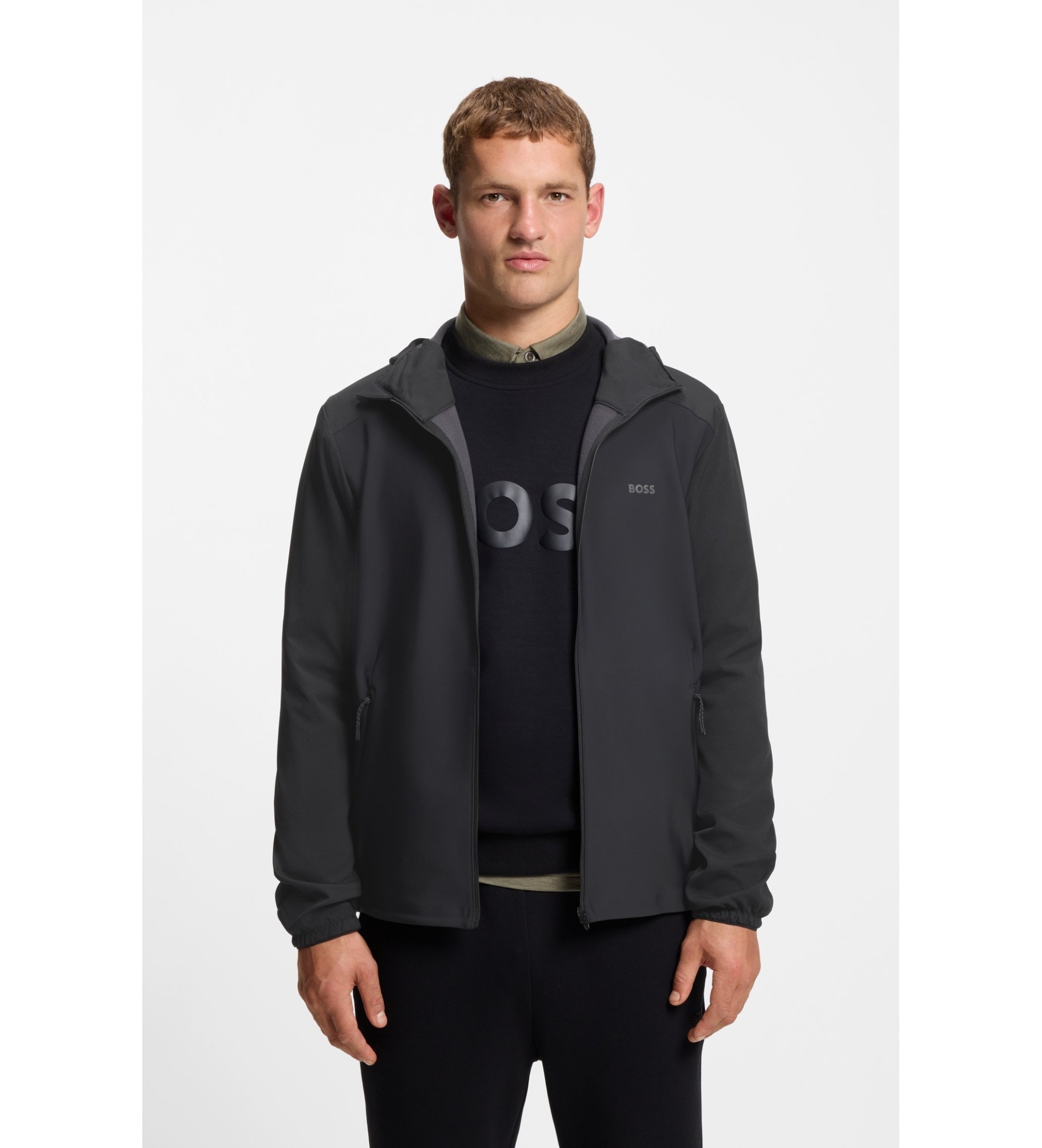 BOSS für Herren. 50551077 Cruiselite Jacke schwarz (M), Lässig, Polyester