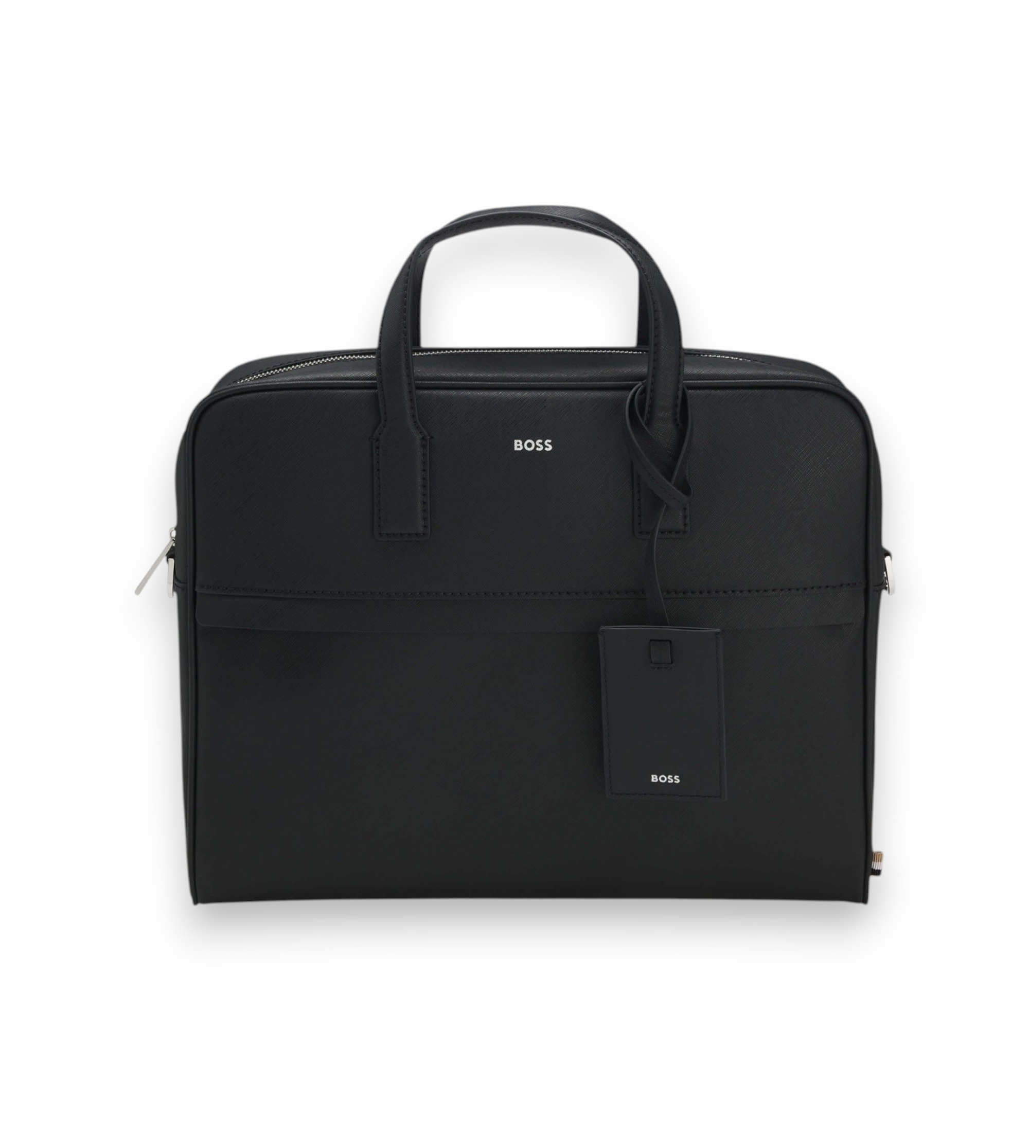 BOSS für Herren. 50483563 Schwarze Leder-Aktentasche Zair (OSFA), Lässig, Klassisch