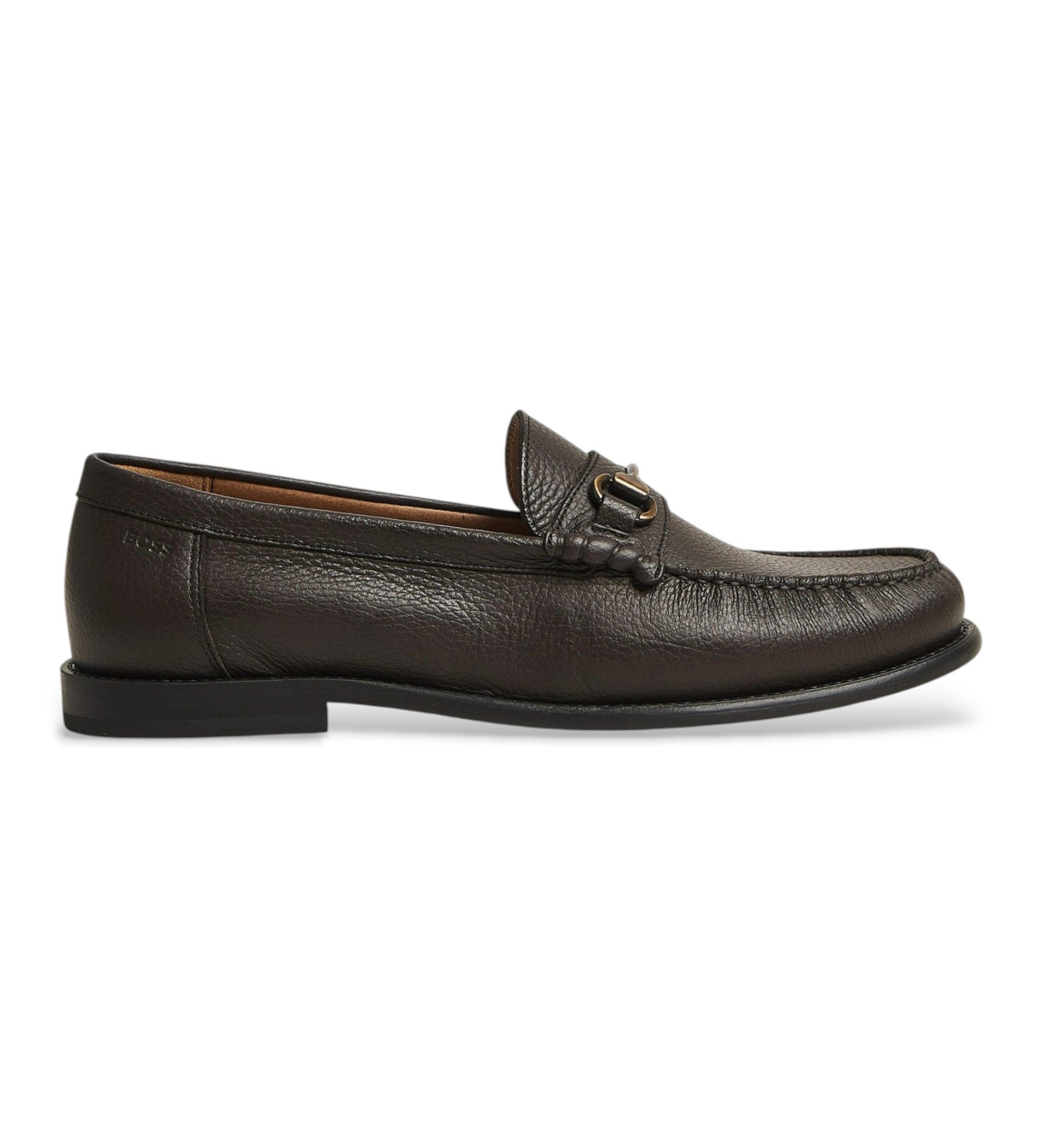 BOSS für Herren. 50563152 Braune Leder-Slipper von Tevan (46), Wohnung, Keine, Lässig