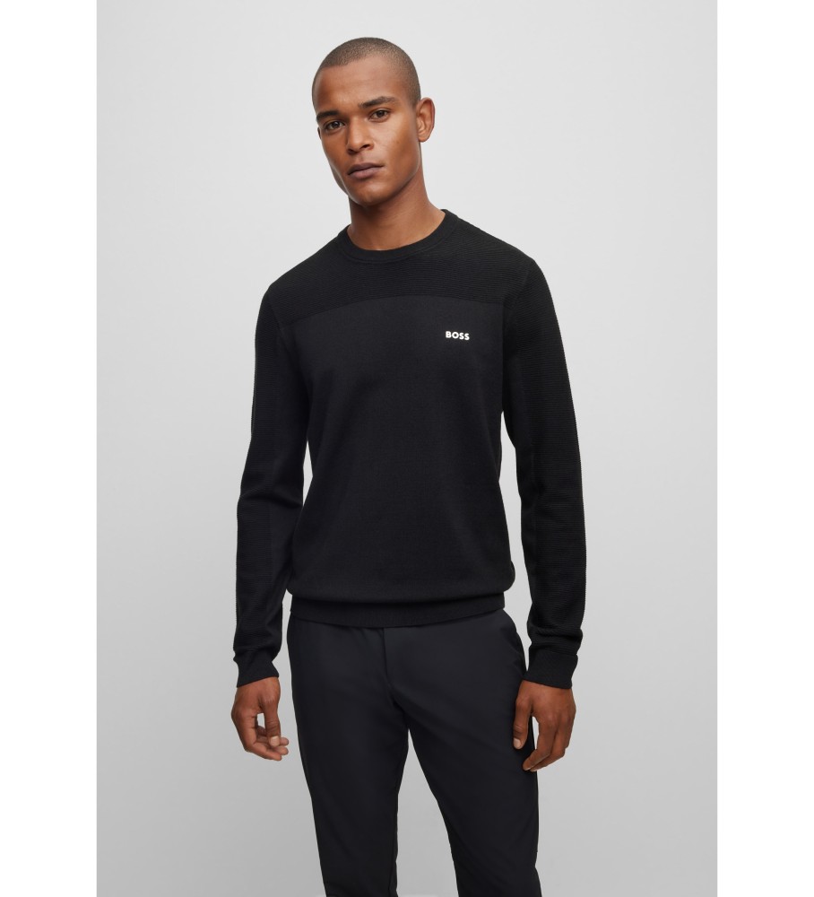 BOSS für Herren. 50498559 Momentum Dry Flex Jersey schwarz (M), Lässig, Polyester, Langarm