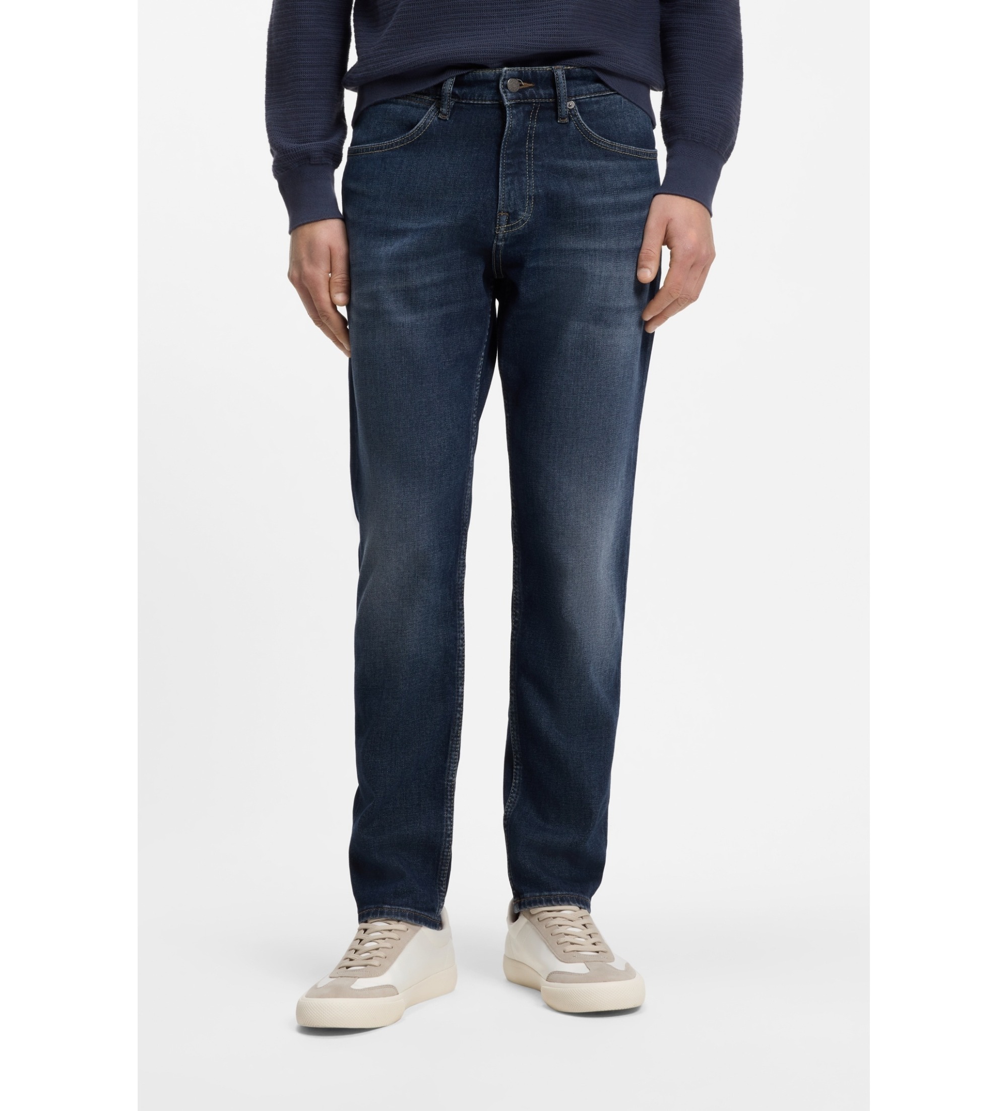 BOSS für Herren. 50566094 Jeans Onyx blau (38/34), Lässig, Baumwolle, Denim