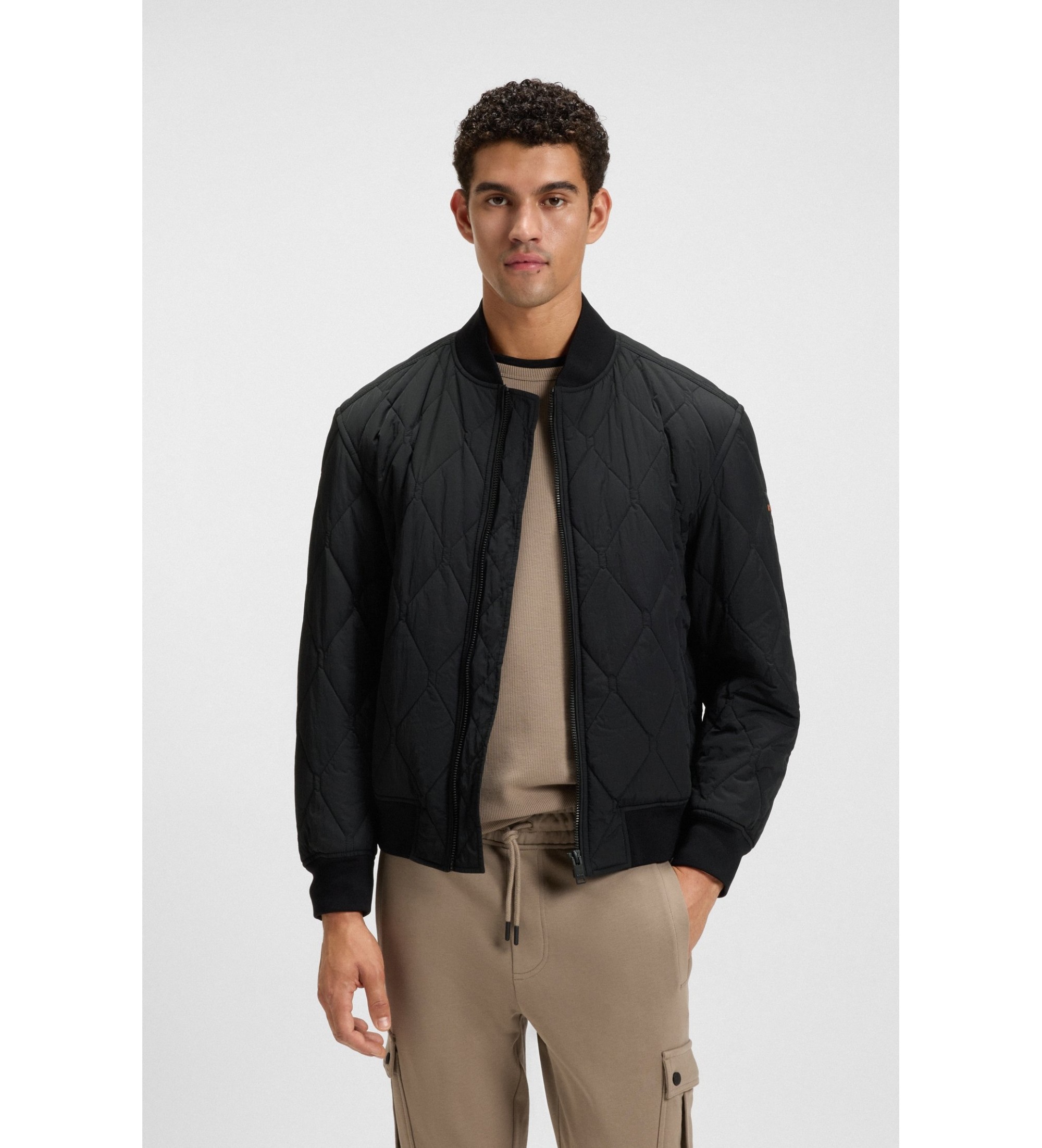 BOSS für Herren. 50543619 Osnape Jacke schwarz (52), Lässig, Polyamid