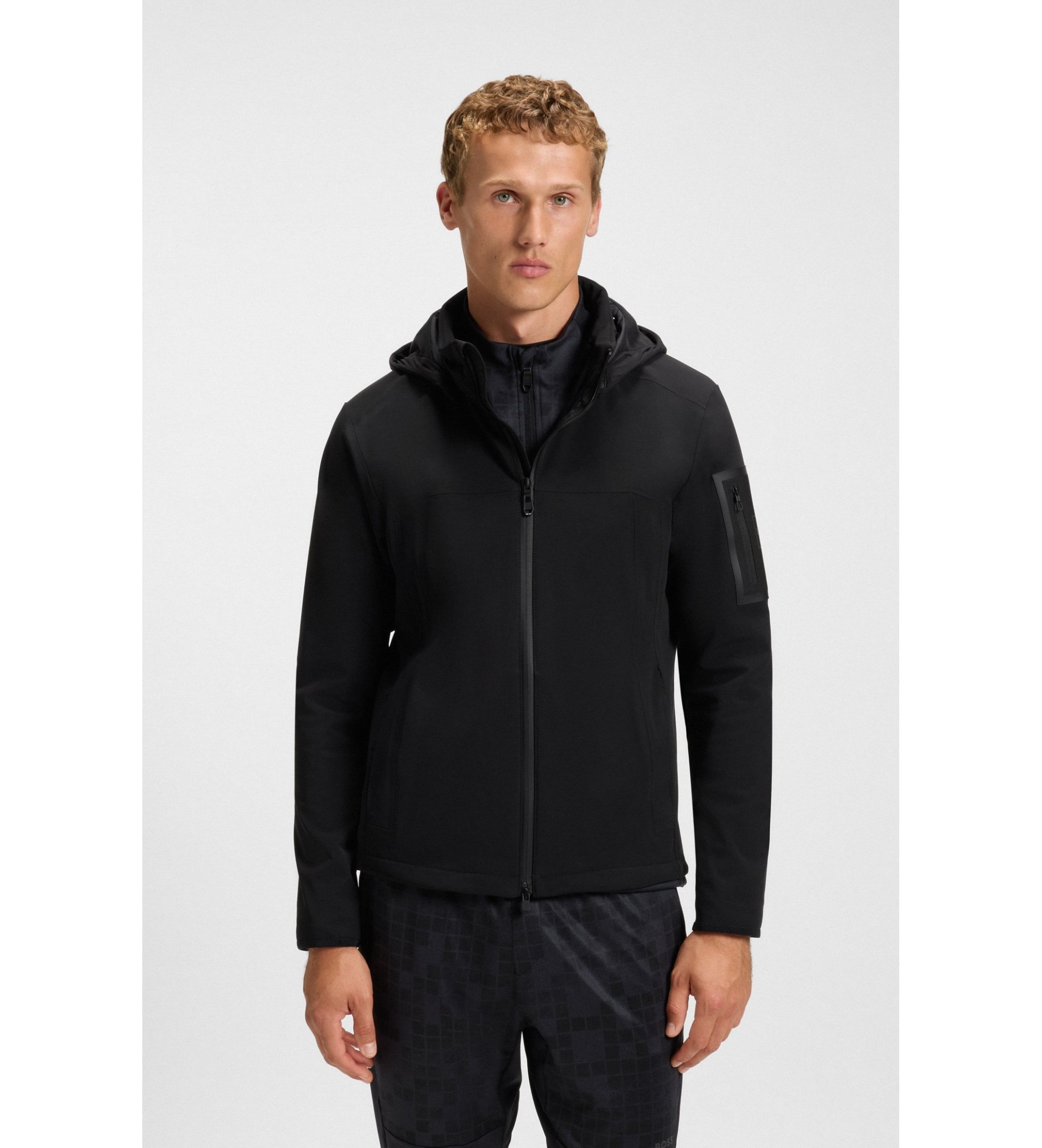 BOSS für Herren. 50544557 Hexashell Jacke schwarz (S), Lässig, Polyester