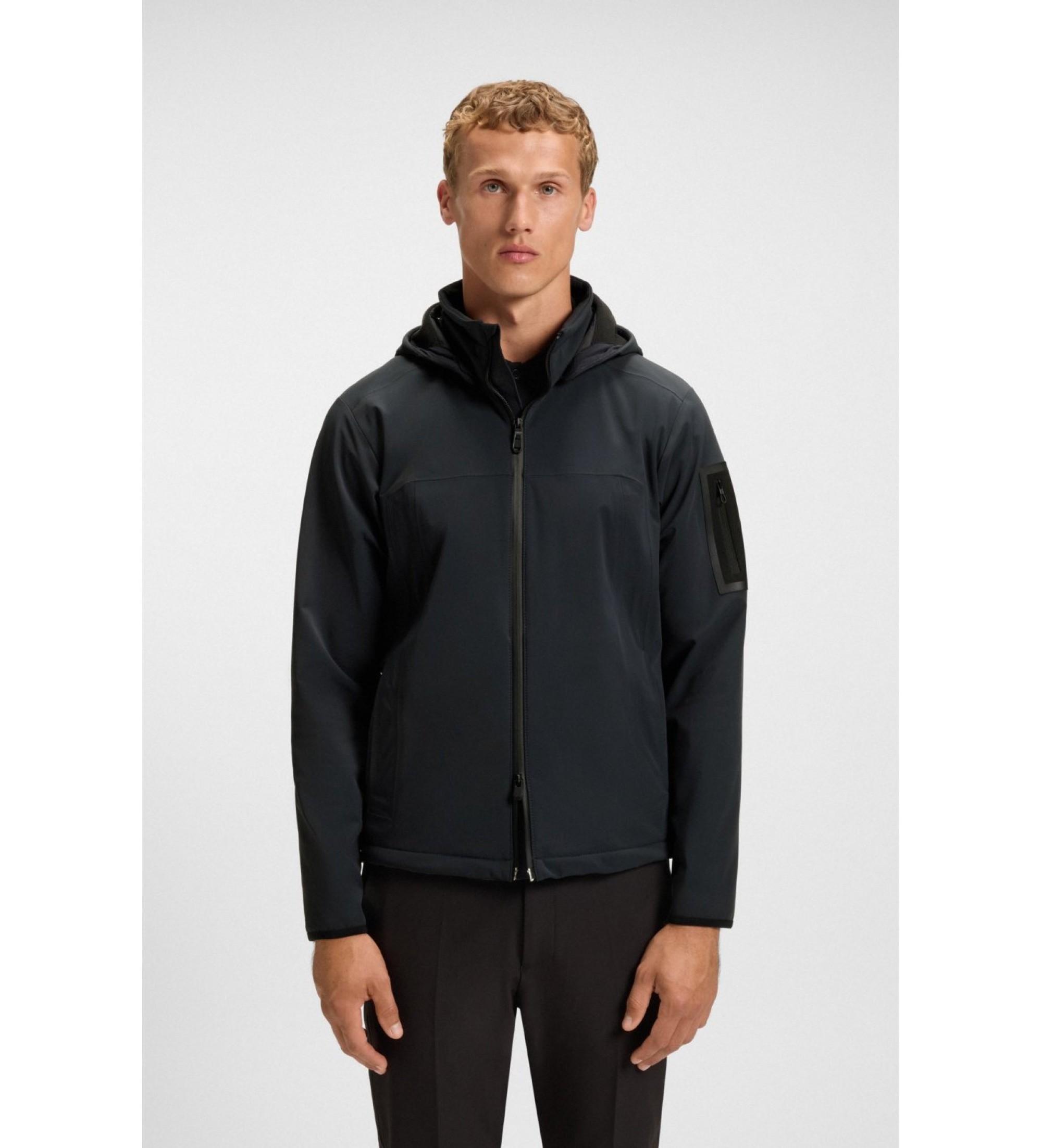 BOSS für Herren. 50544557 Hexashell-Jacke navy (L), Lässig, Polyester, Langarm, Marine