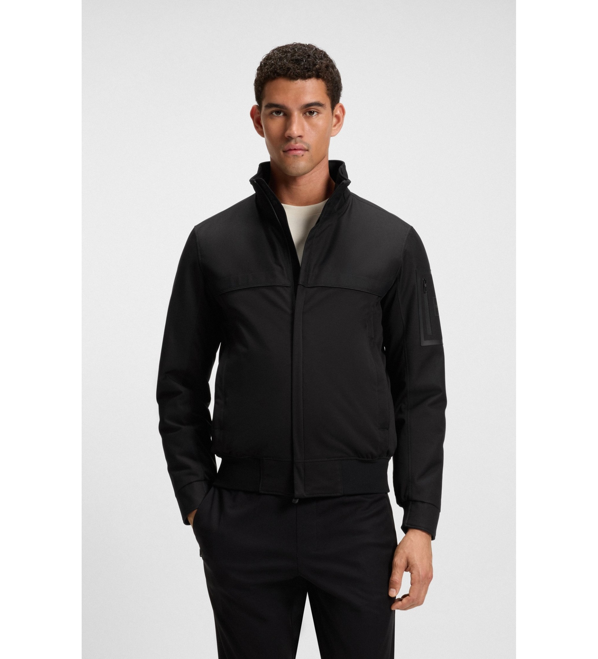 BOSS für Herren. 50547739 Liga Jadon Jacke schwarz (XL), Lässig, Polyester