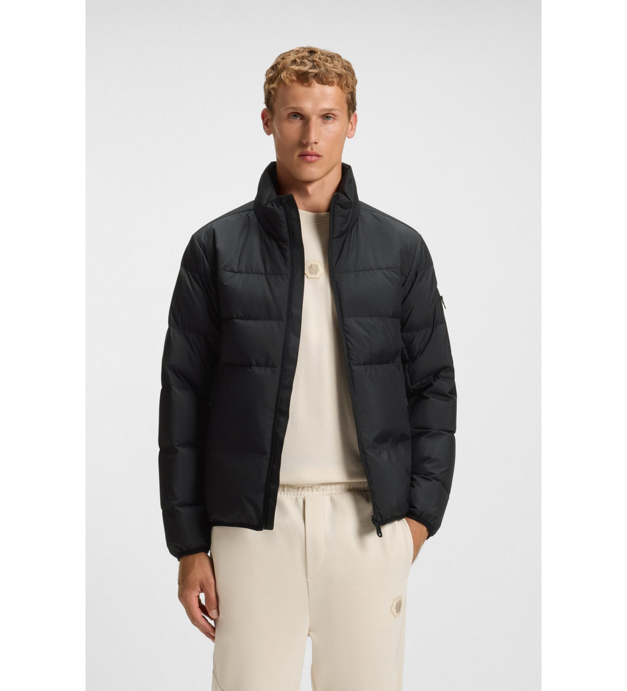BOSS für Herren. 50544322 OW Urbanex Pufferjacke schwarz (XL), Lässig, Polyester