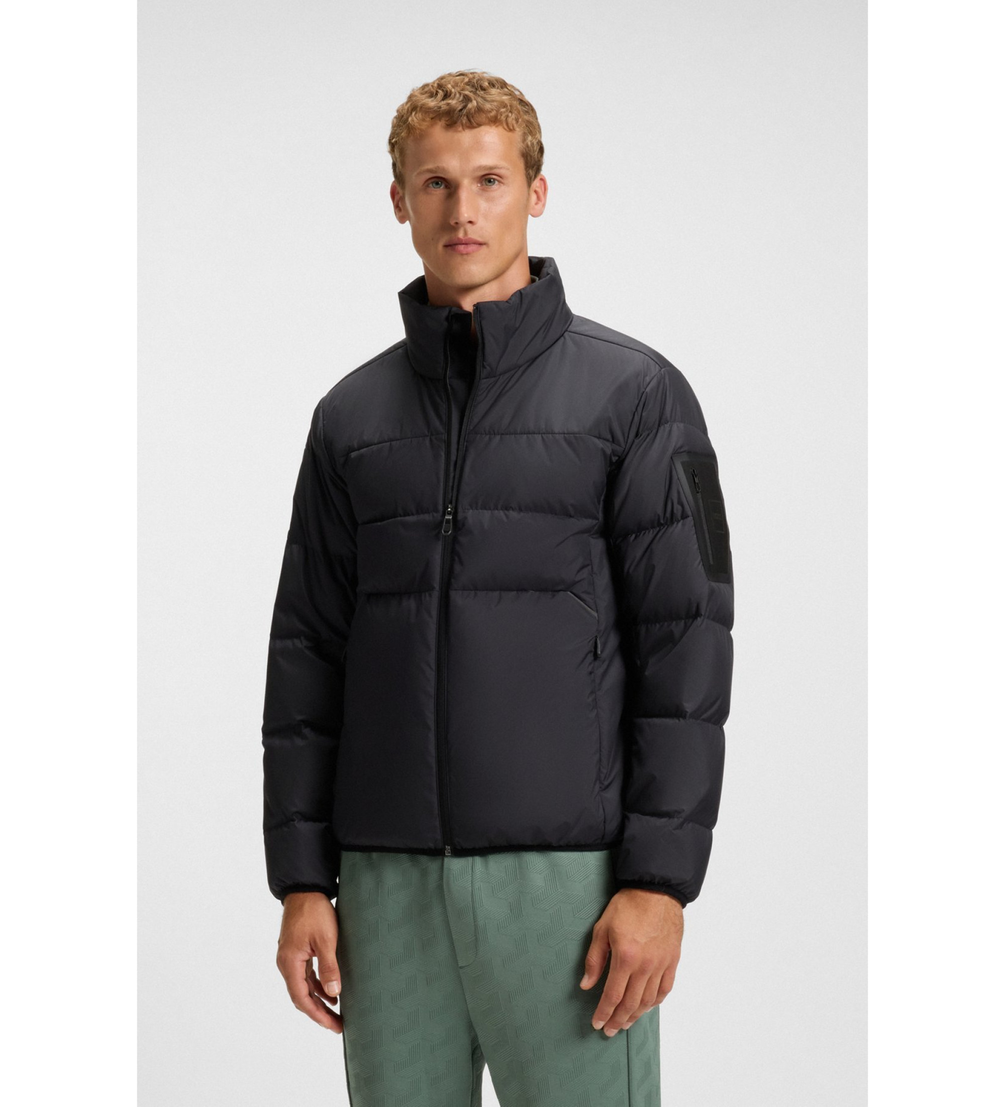 BOSS für Herren. 50544322 Urbanex Daunenjacke navy (S), Lässig, Polyester, Marine