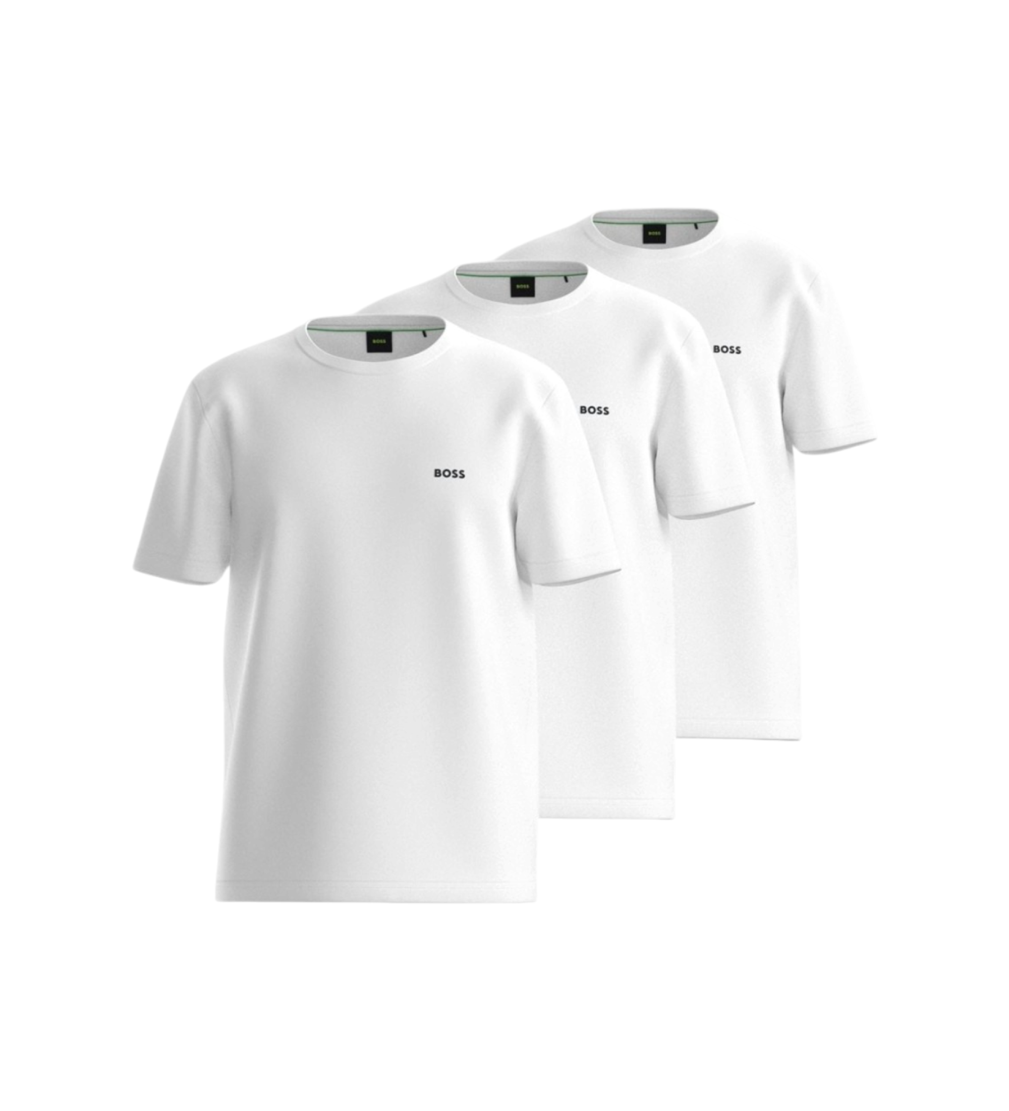 BOSS für Herren. 50559436 Pack 3 T-Shirts Basic weiß (S), Lässig, Baumwolle, Kurzarm