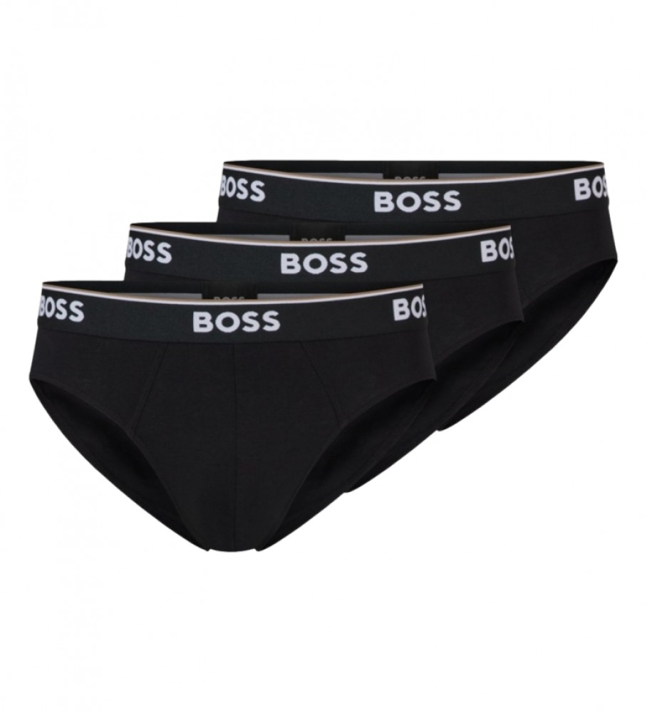 BOSS für Herren. 50475273 Packung mit 3 schwarzen Slips (S), Heimtextilien, Baumwolle