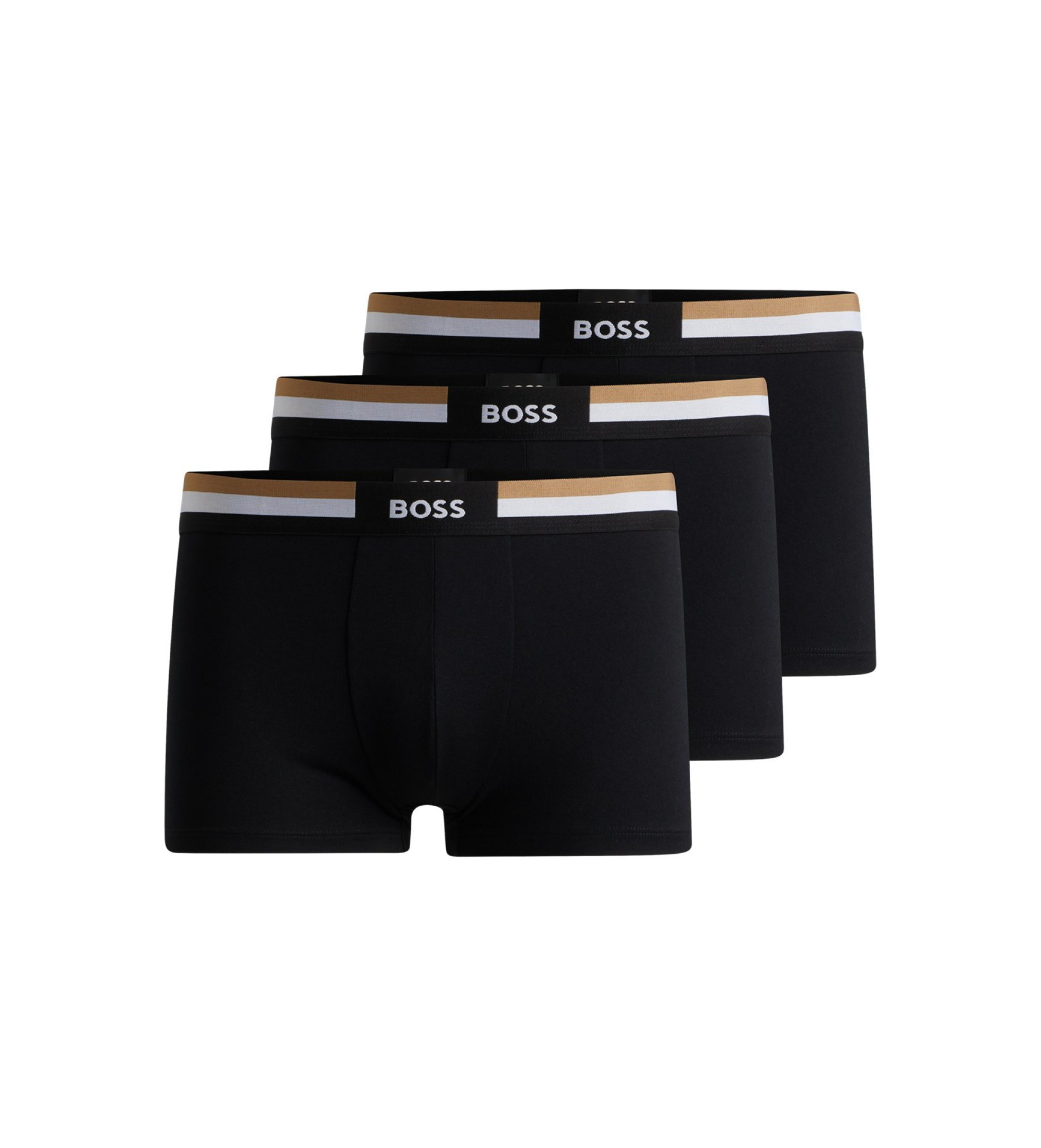 BOSS für Herren. 50516542 Packung mit drei schwarzen Boxershorts (S), Heimtextilien, Baumwolle