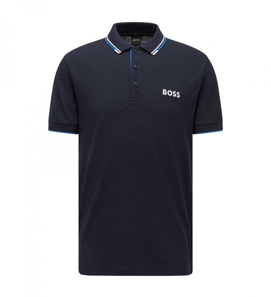 BOSS für Herren. 50469102 Paddy Pro Poloshirt navy (M), Blau, Lässig, Baumwolle, Kurzarm, Marine