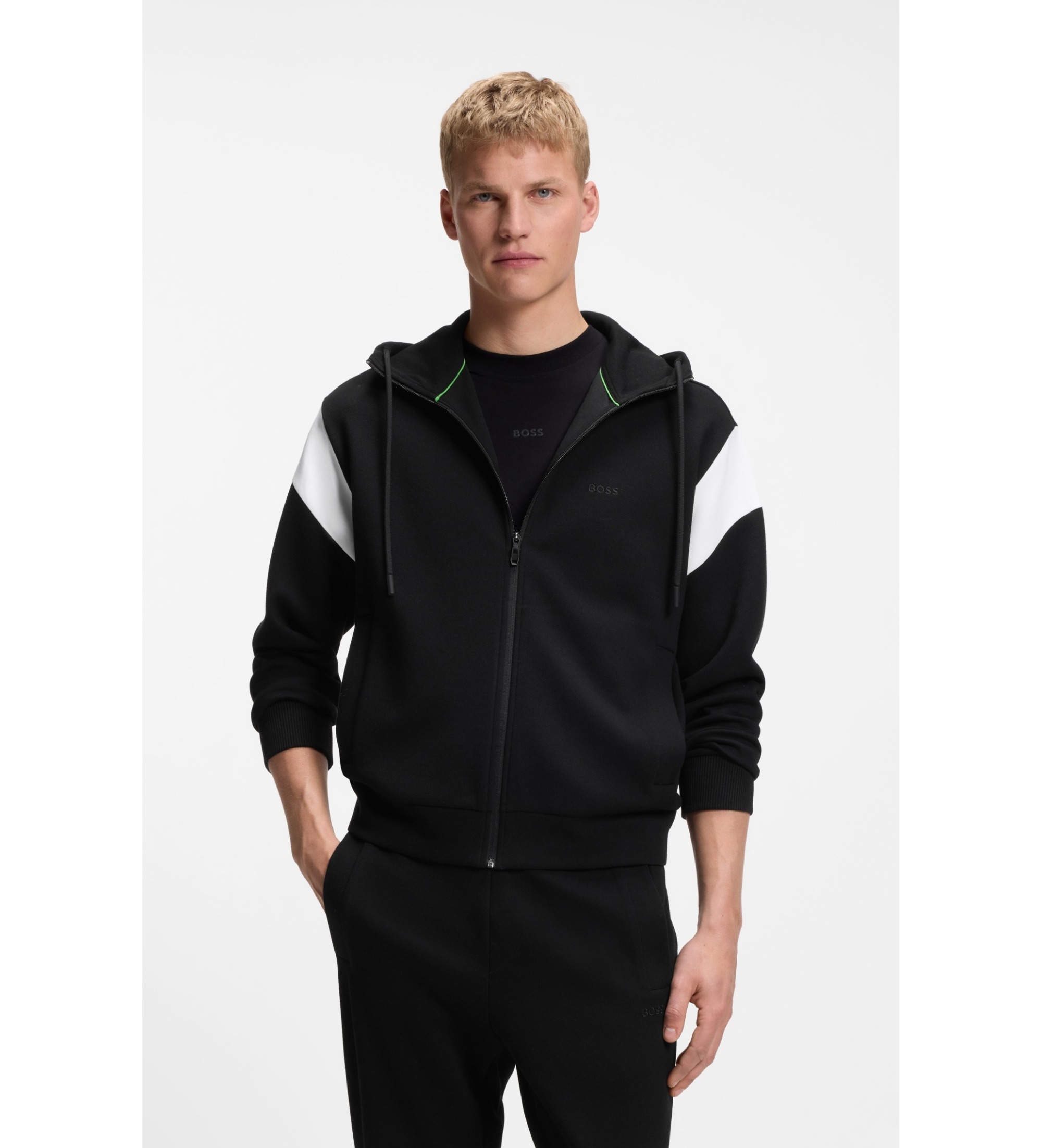 BOSS für Herren. 50563287 Sweatshirt SW Union Saggy schwarz (XL), Lässig, Baumwolle