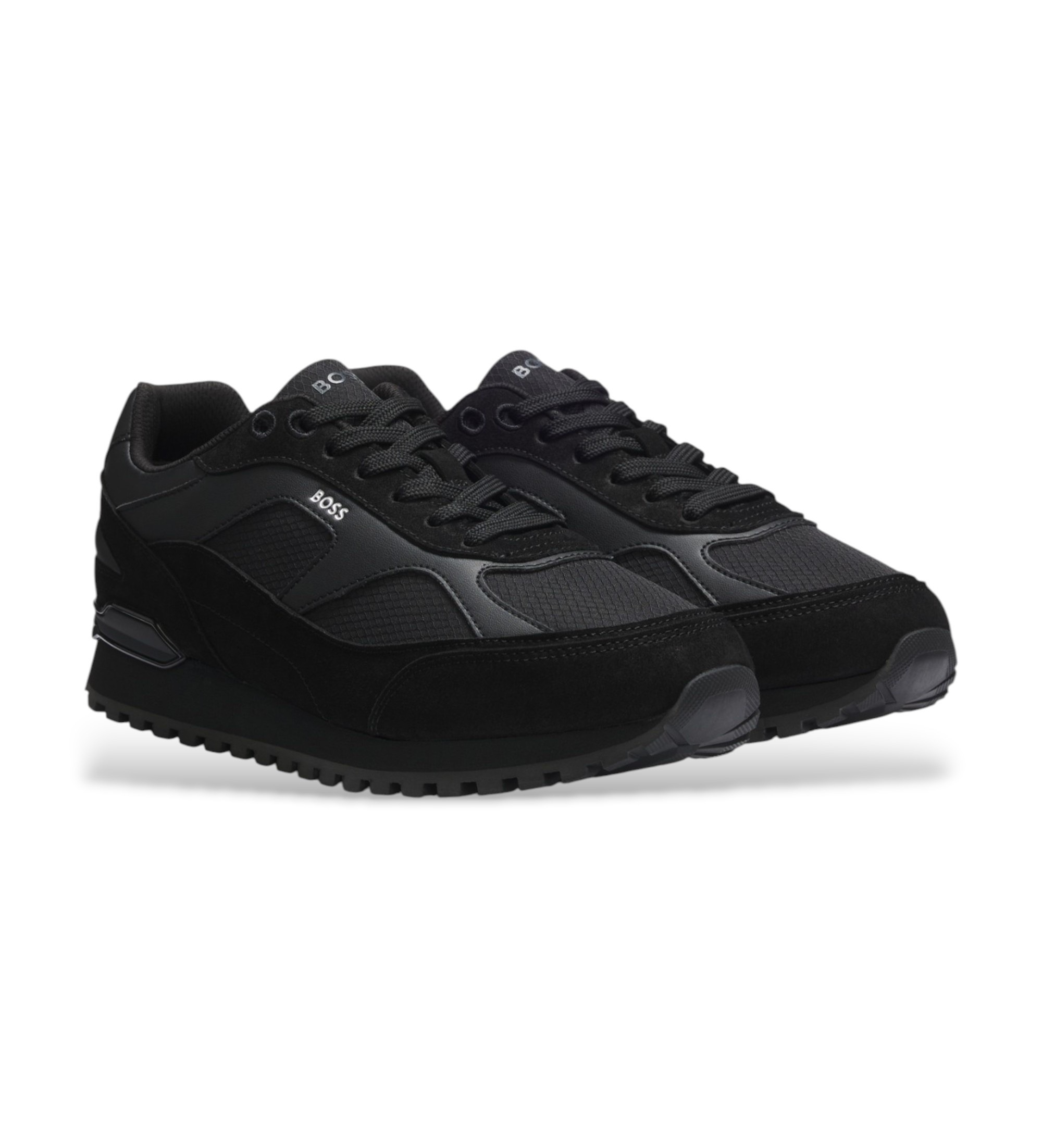 BOSS pour homme. 50573554 Chaussures de parkour Parkour-L Runn noires (40), Plat, Lacets, Casuel