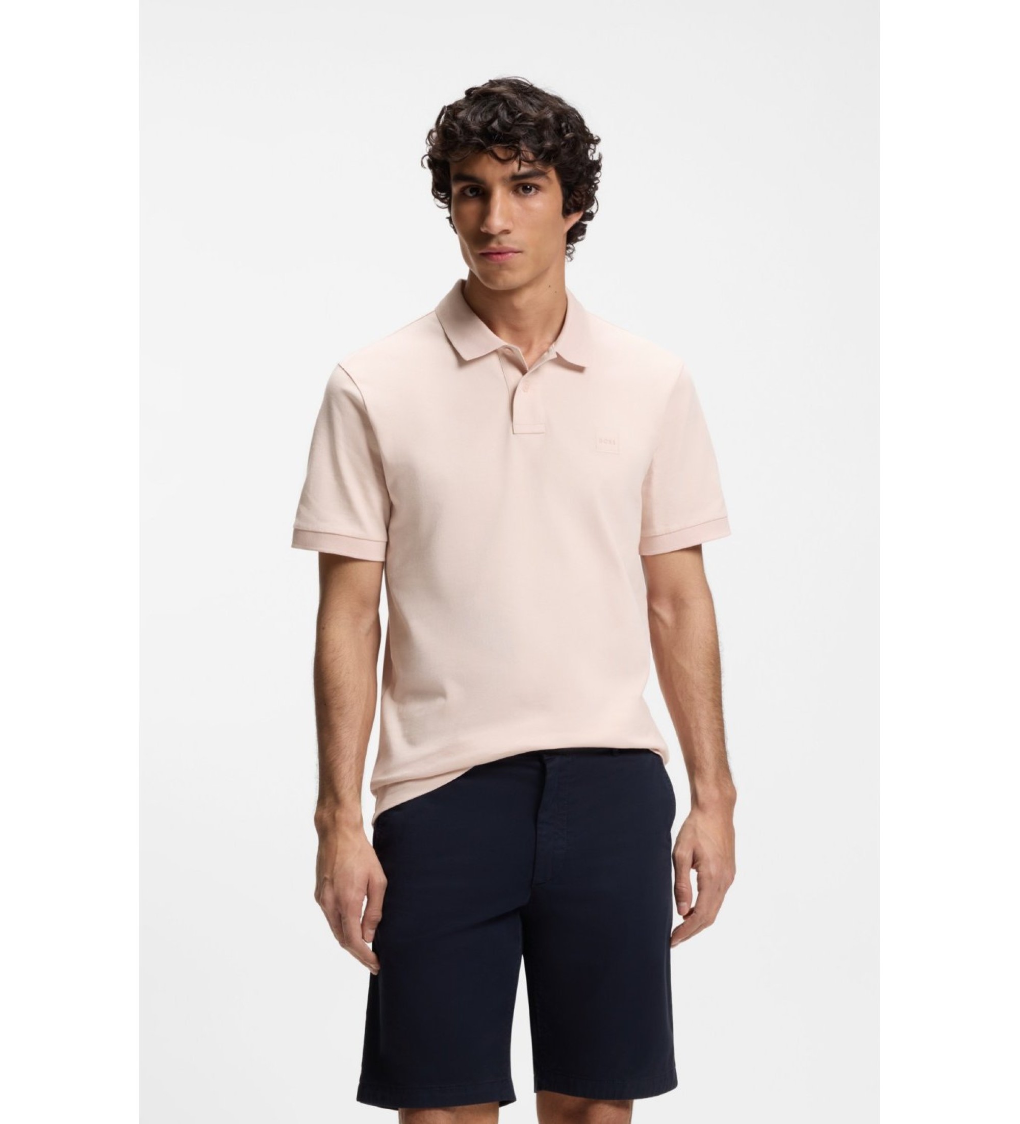 BOSS für Herren. 50507803 Slim Fit Poloshirt rosa (M), Lässig, Baumwolle, Kurzarm