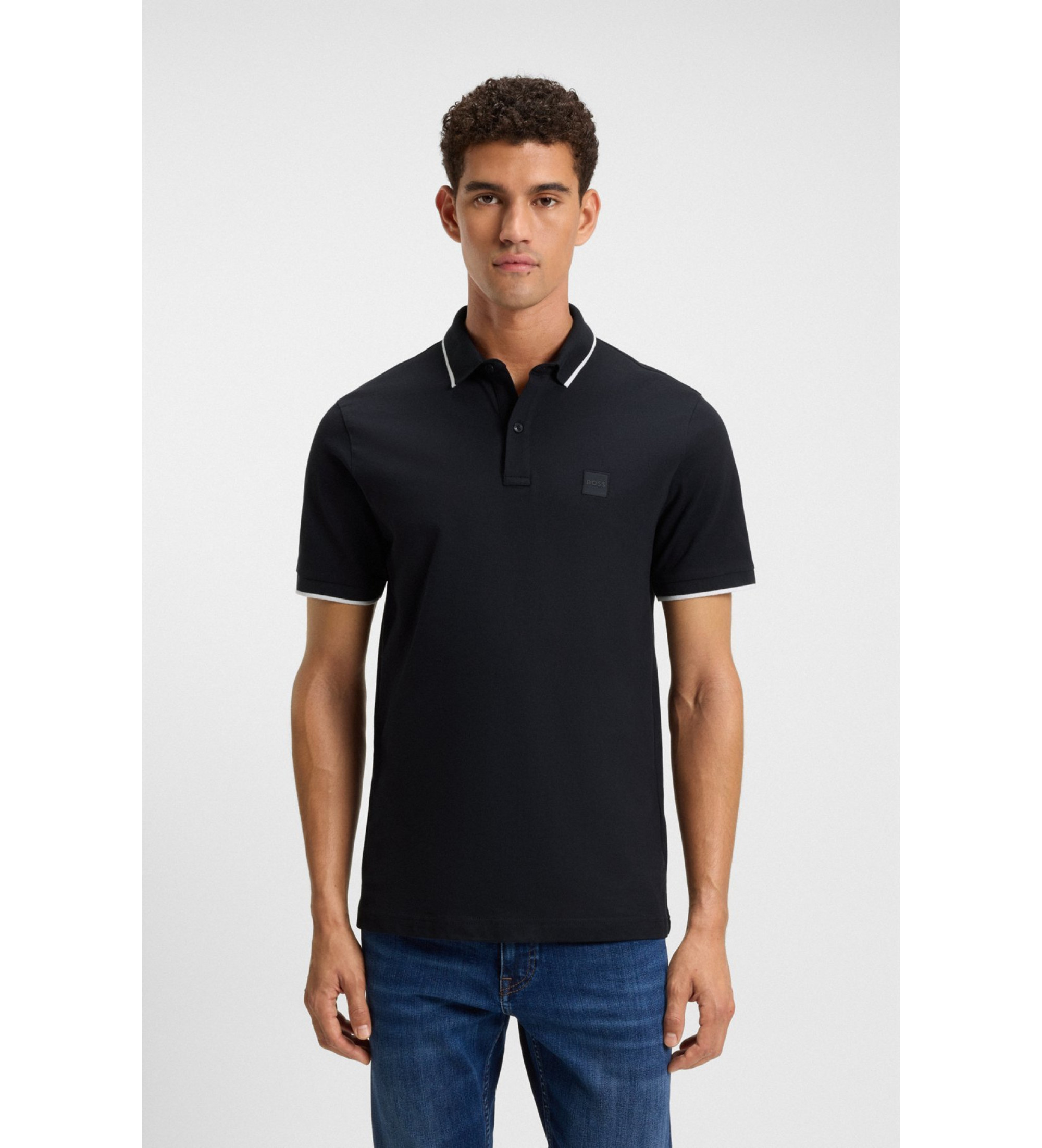 BOSS für Herren. 50507699 Poloshirt Passertip navy (3XL), Lässig, Baumwolle, Kurzarm, Marine